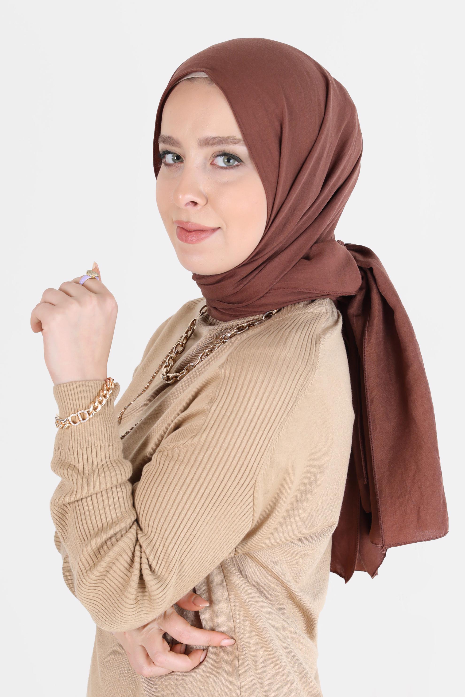 Vêtements hijab BRUN CHÂLE ALVİNA 8108