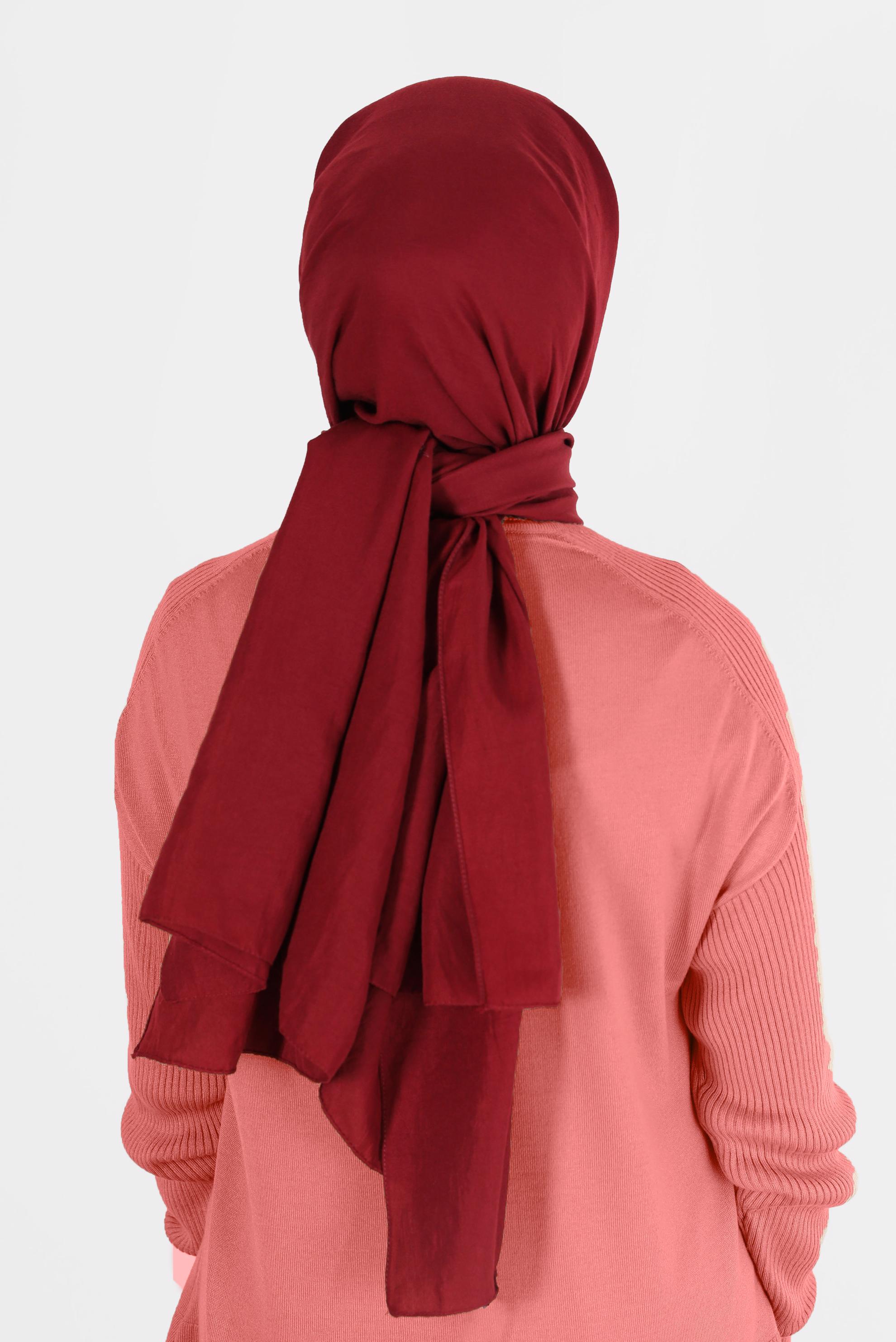 Tesettür giyim BORDO ALVİNA CAZ ŞAL 8108 