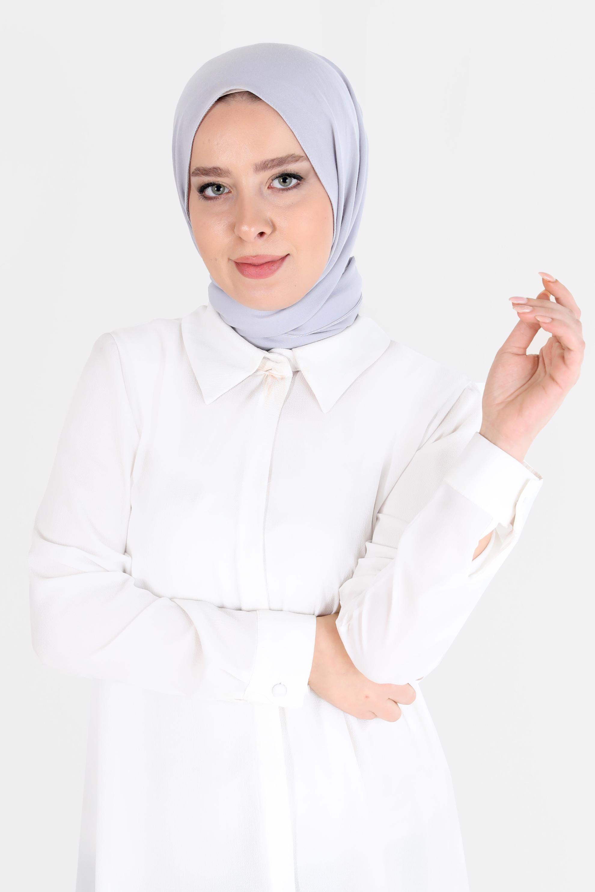 Tesettür giyim GÜMÜŞ ALVİNA CAZ ŞAL 8108 