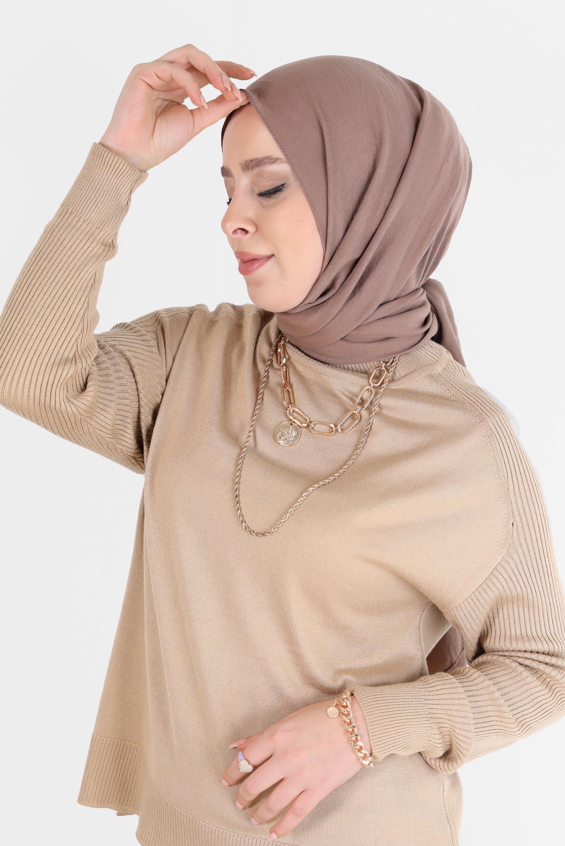 Hijab clothing BROWN ALVİNA SHAWL 8108 