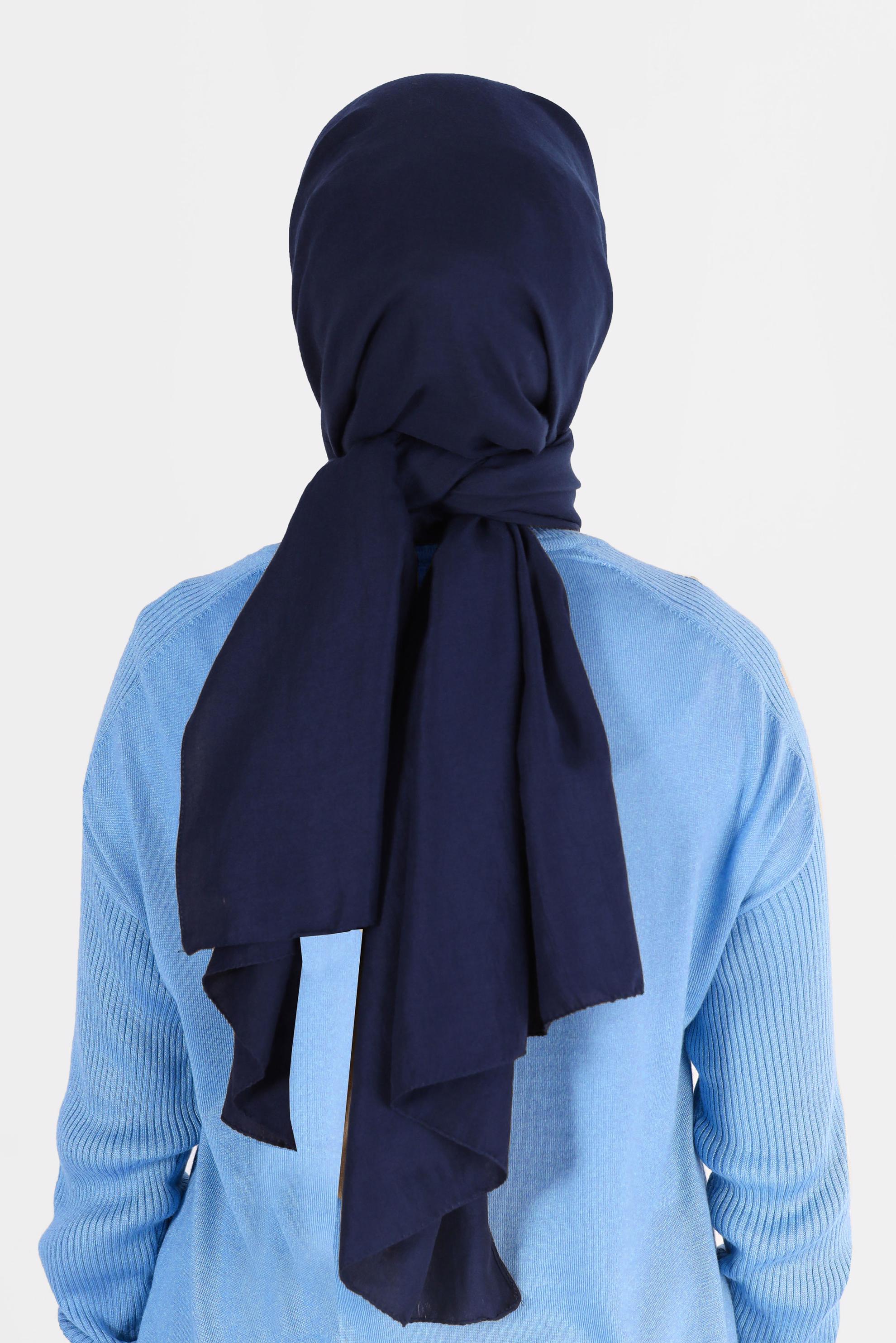 Tesettür giyim LACİVERT ALVİNA CAZ ŞAL 8108 