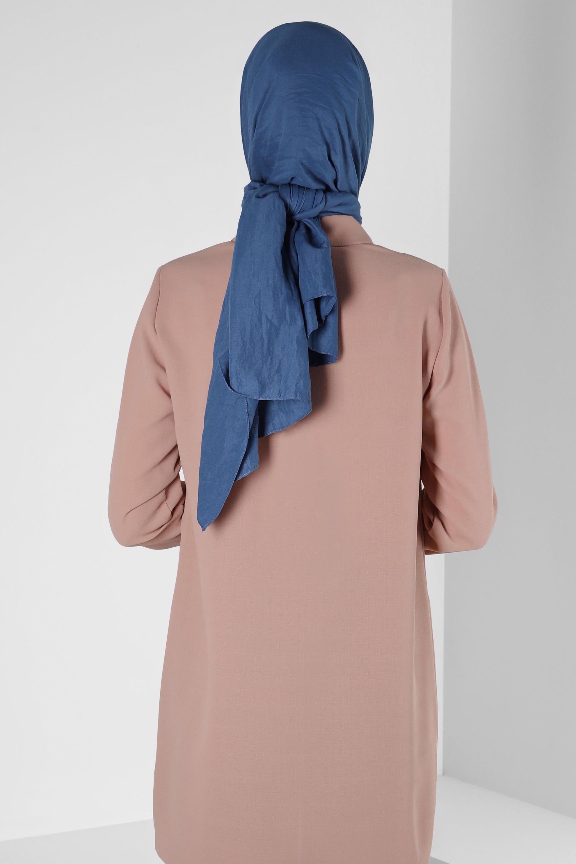 Tesettür giyim LACİVERT ALVİNA CAZ ŞAL 8108 