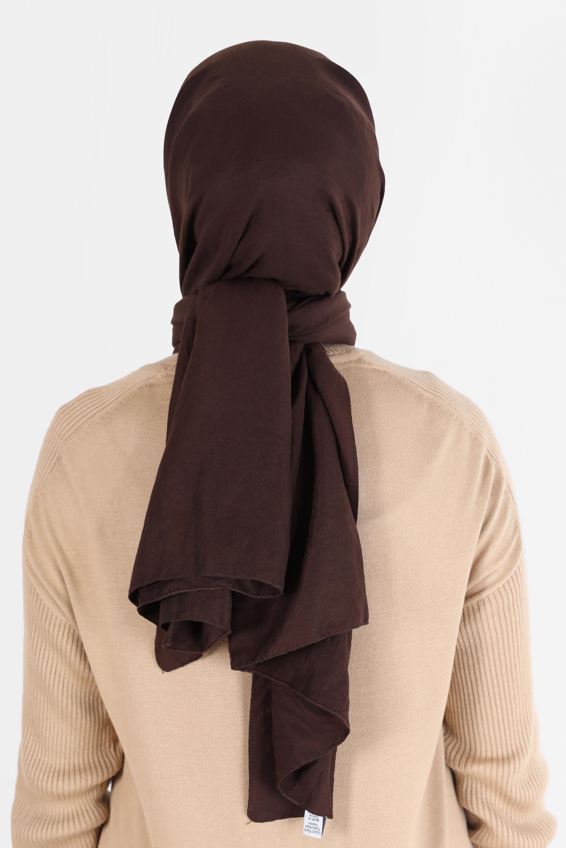 Tesettür giyim KAHVE ALVİNA CAZ ŞAL 8108 