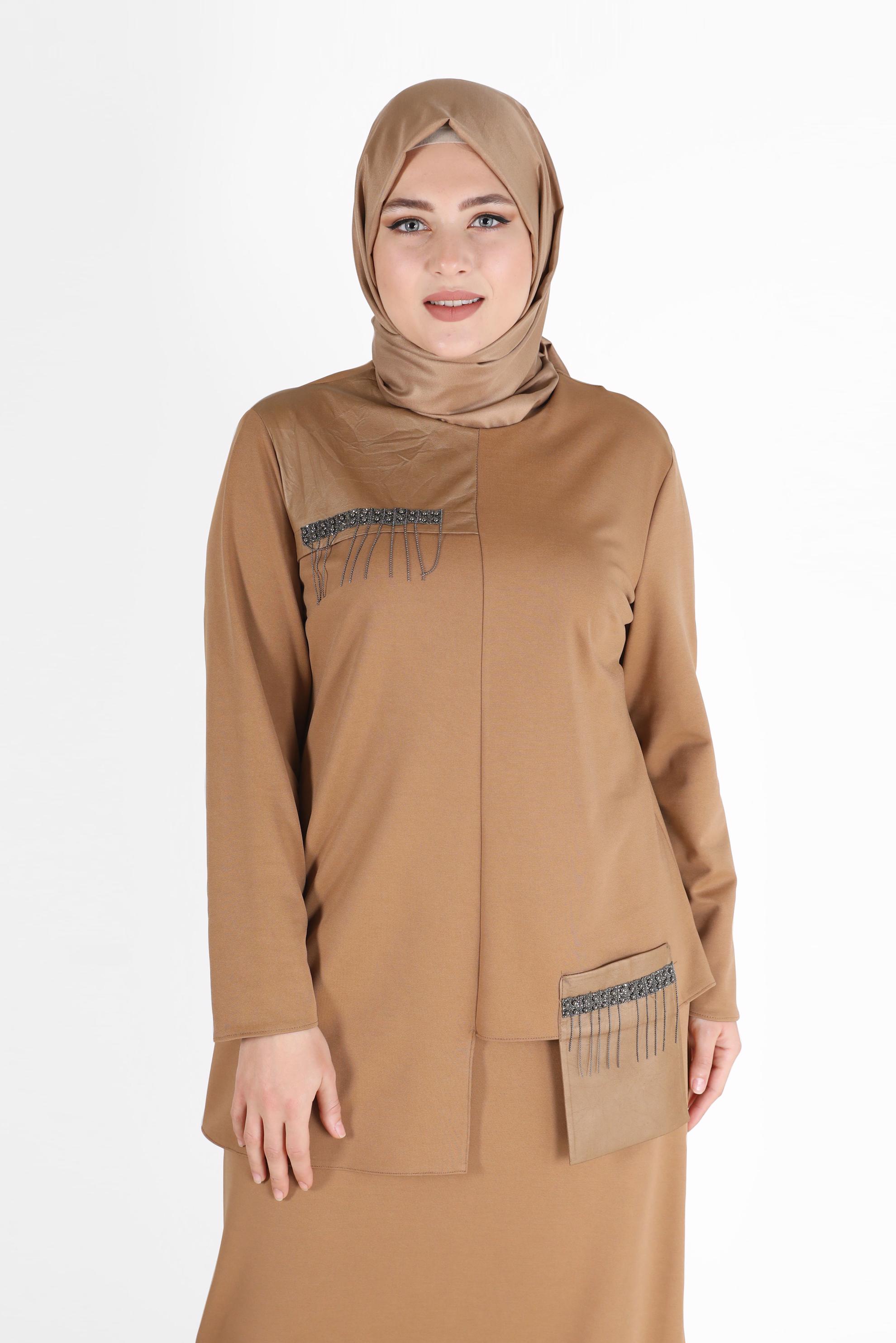 Vêtements hijab TABA COSTUME JUPE 2 PIÈCES AVEC POCHE DÉTAIL GEM 20190