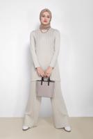 PATTERNED 2-PIECE KNITWEAR SUIT WITH PANTS 42081 