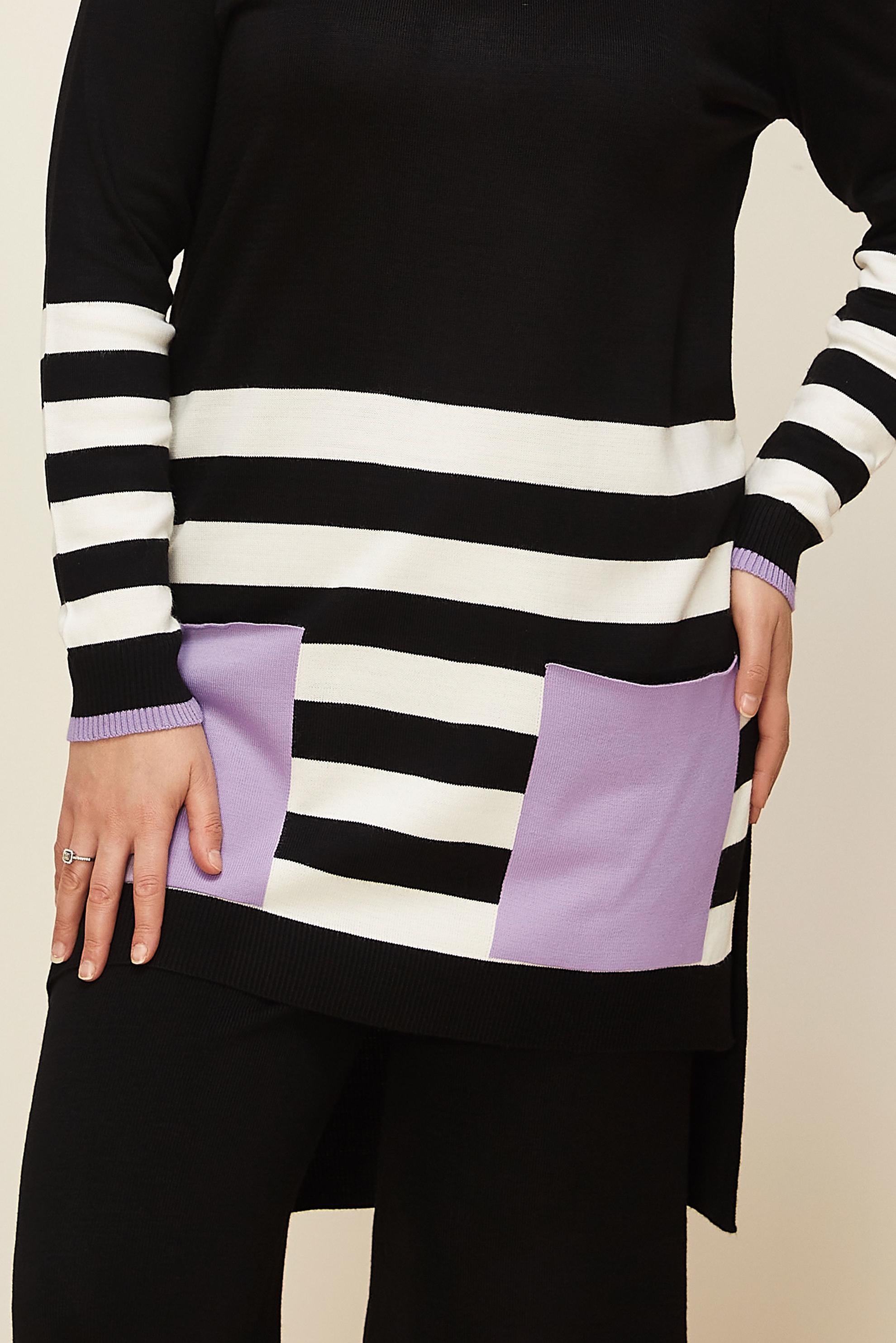 Hijab clothing BLACK KNITWEAR PANTSUIT 42124