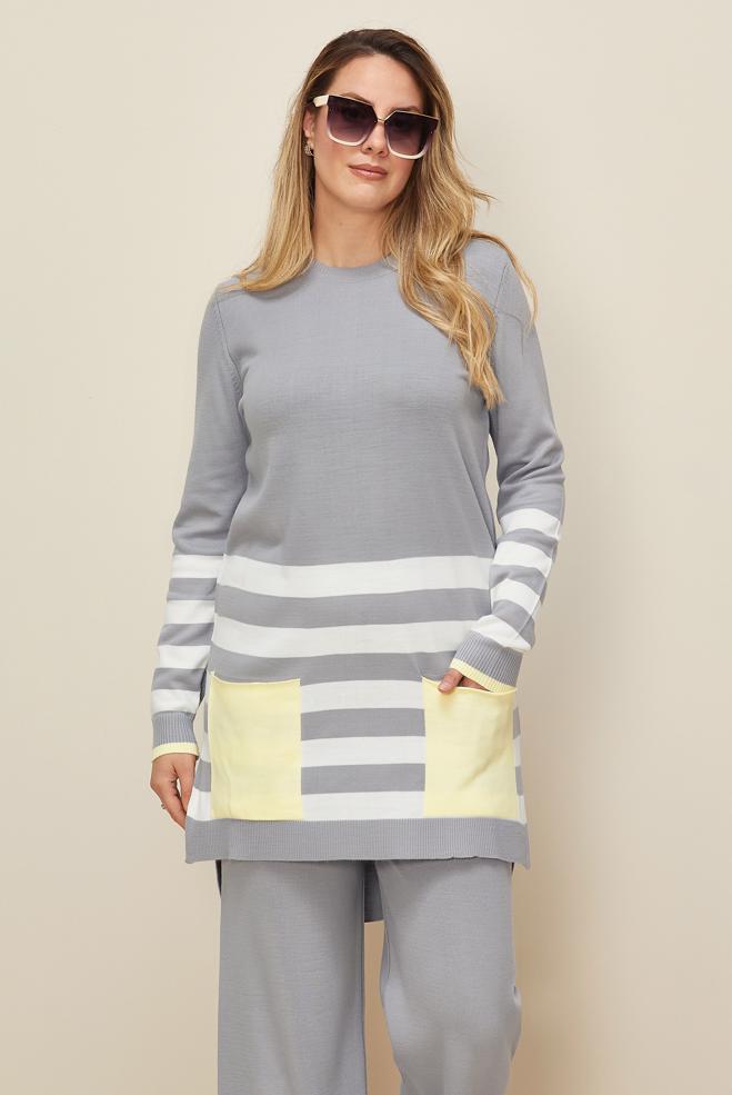 Hijab clothing  KNITWEAR PANTSUIT 42124 - ALVİNA