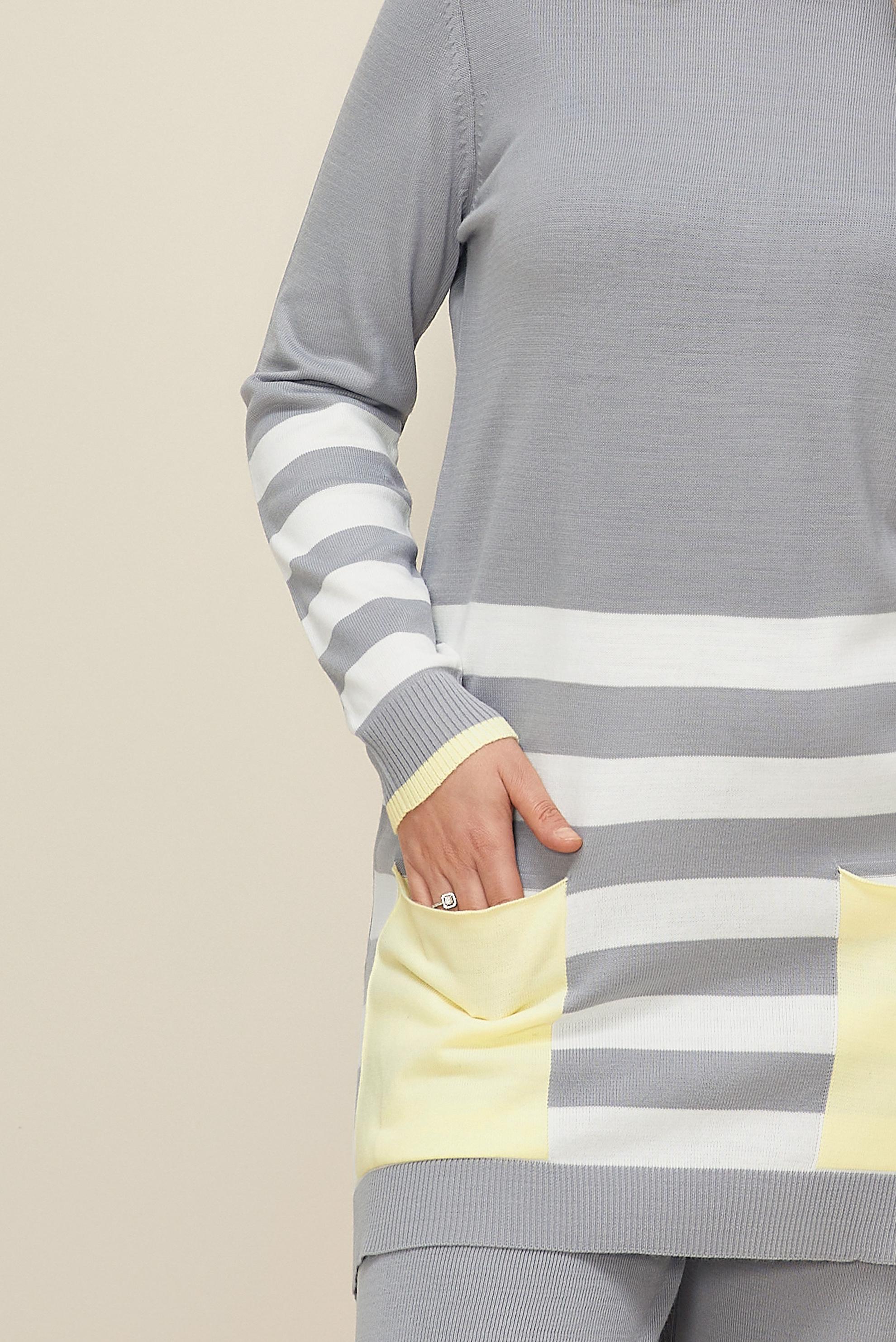 Hijab clothing GREY KNITWEAR PANTSUIT 42124