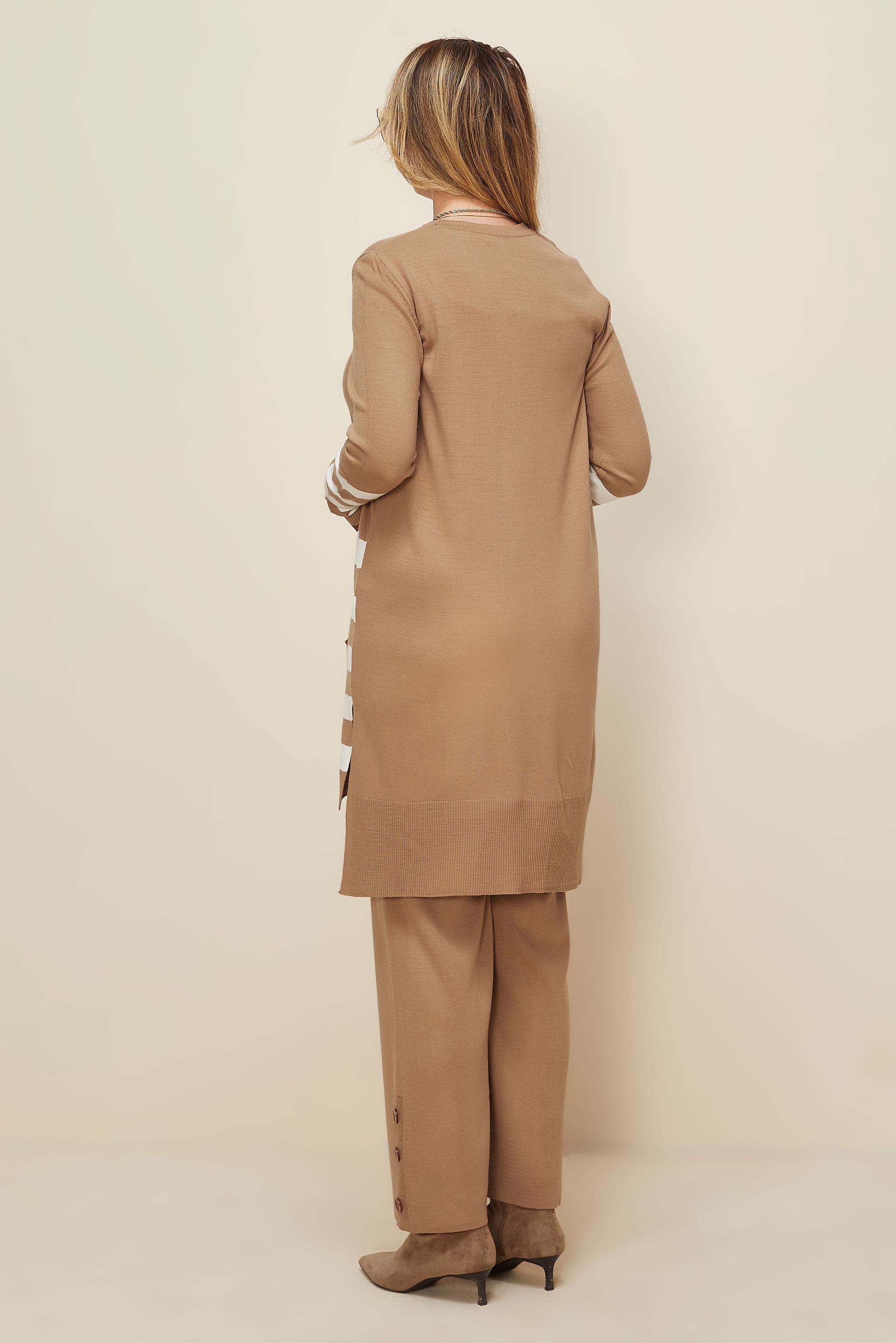 Hijab clothing BROWN KNITWEAR PANTSUIT 42124