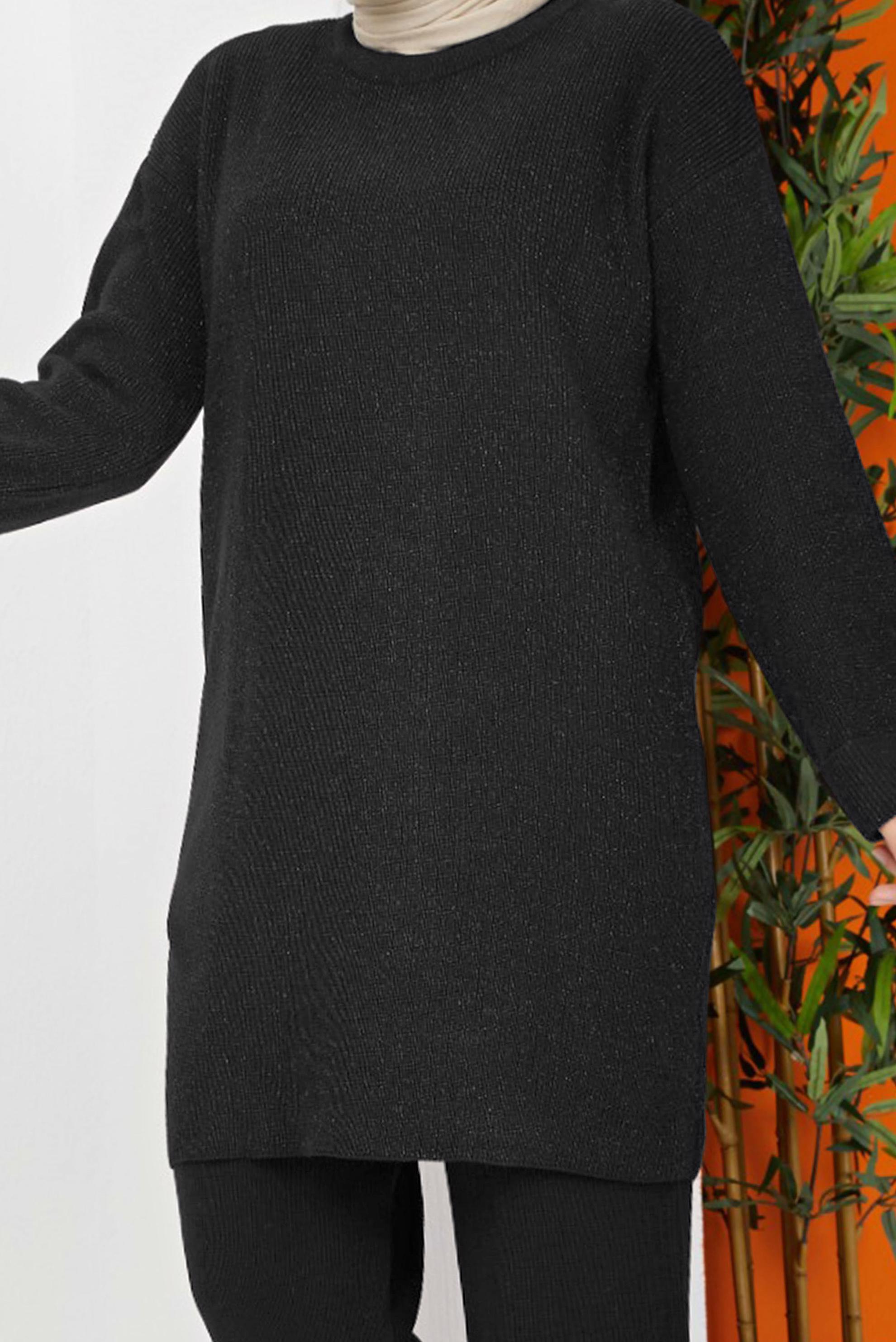 Tesettür giyim SİYAH BASIC TRİKO PANT. TAKIM 42465 