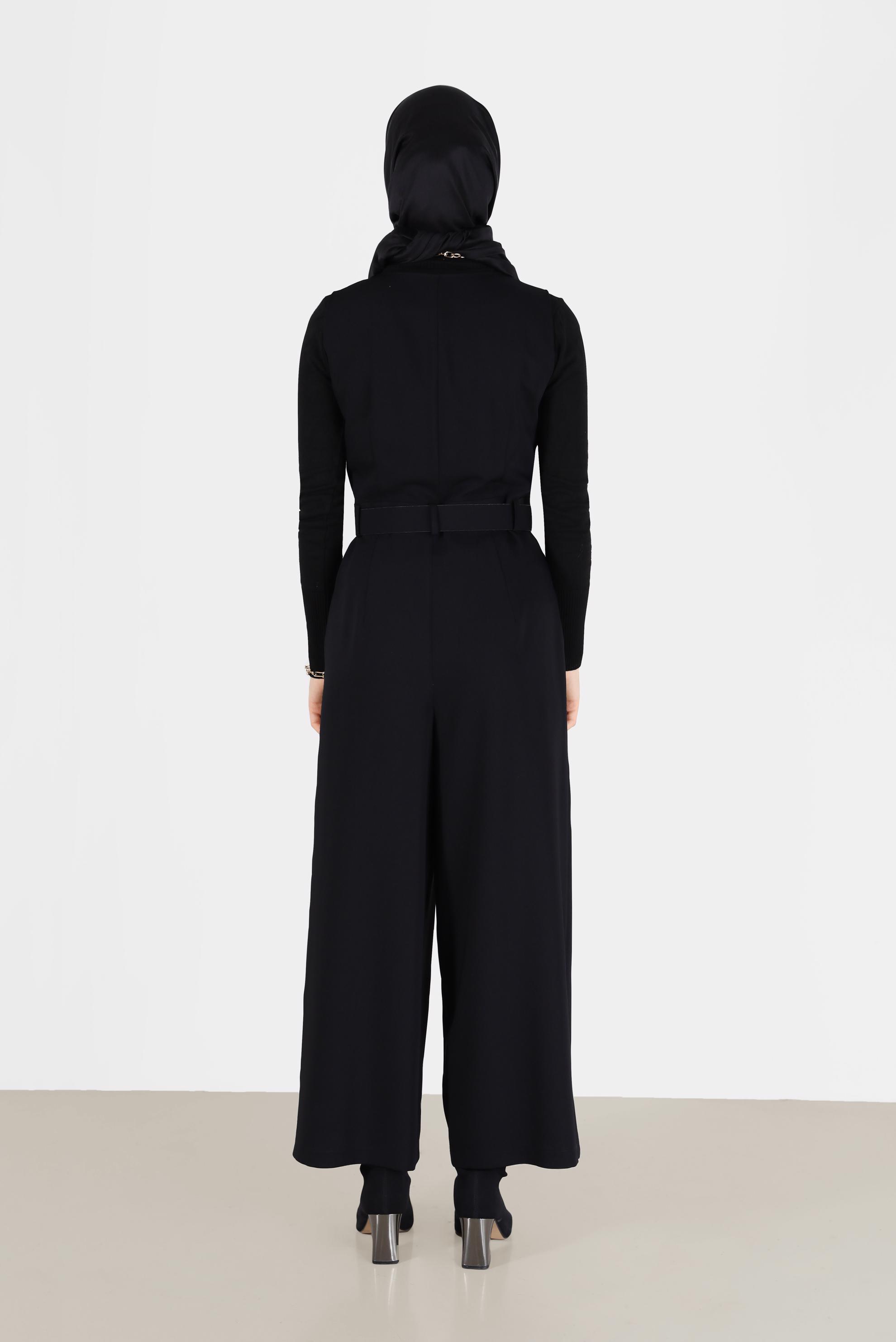 Vêtements hijab NOIR SALOPETTE CEINTURÉE À BOUTONS 42422