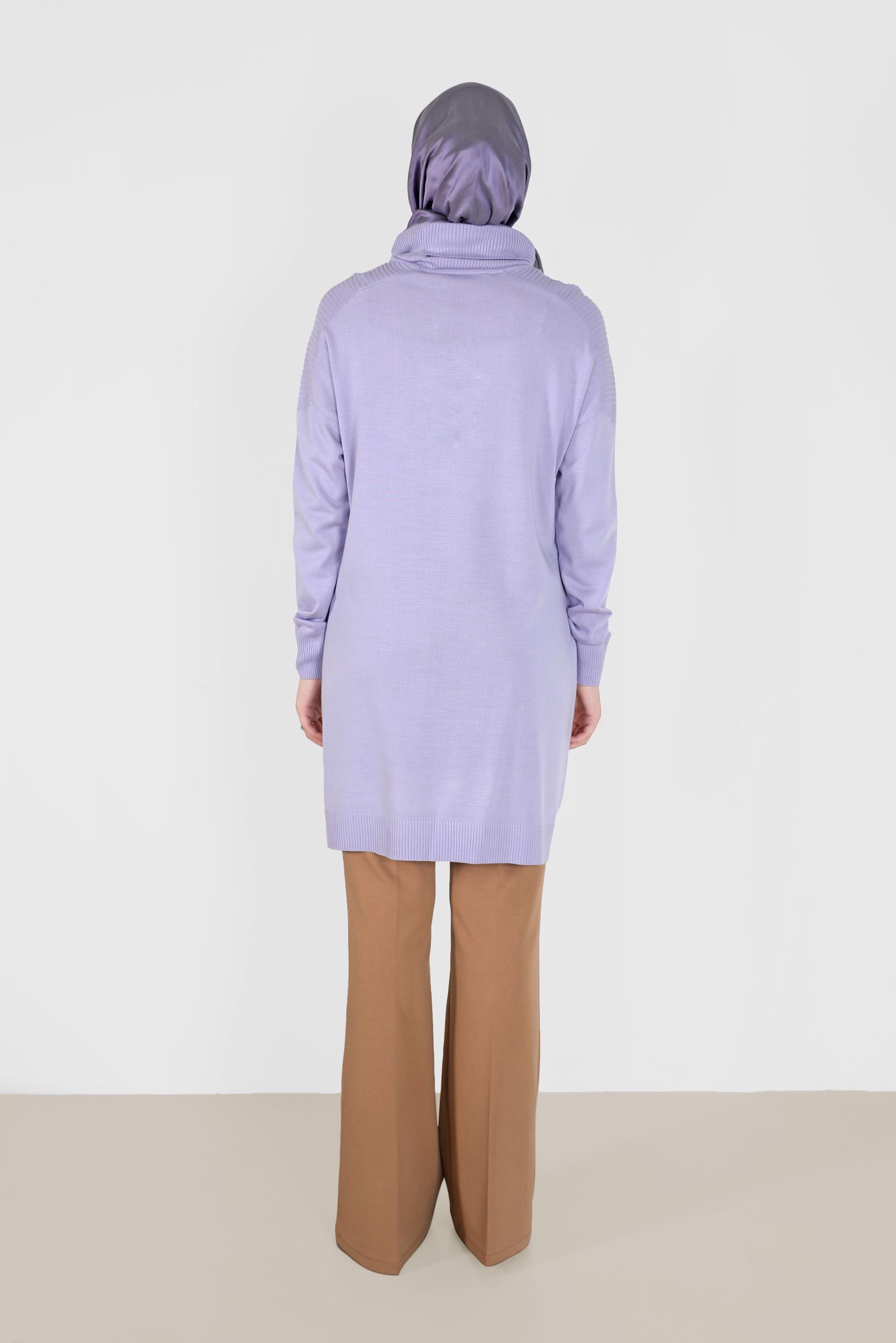 Tesettür giyim MOR BASIC TRİKO TUNİK 42001 