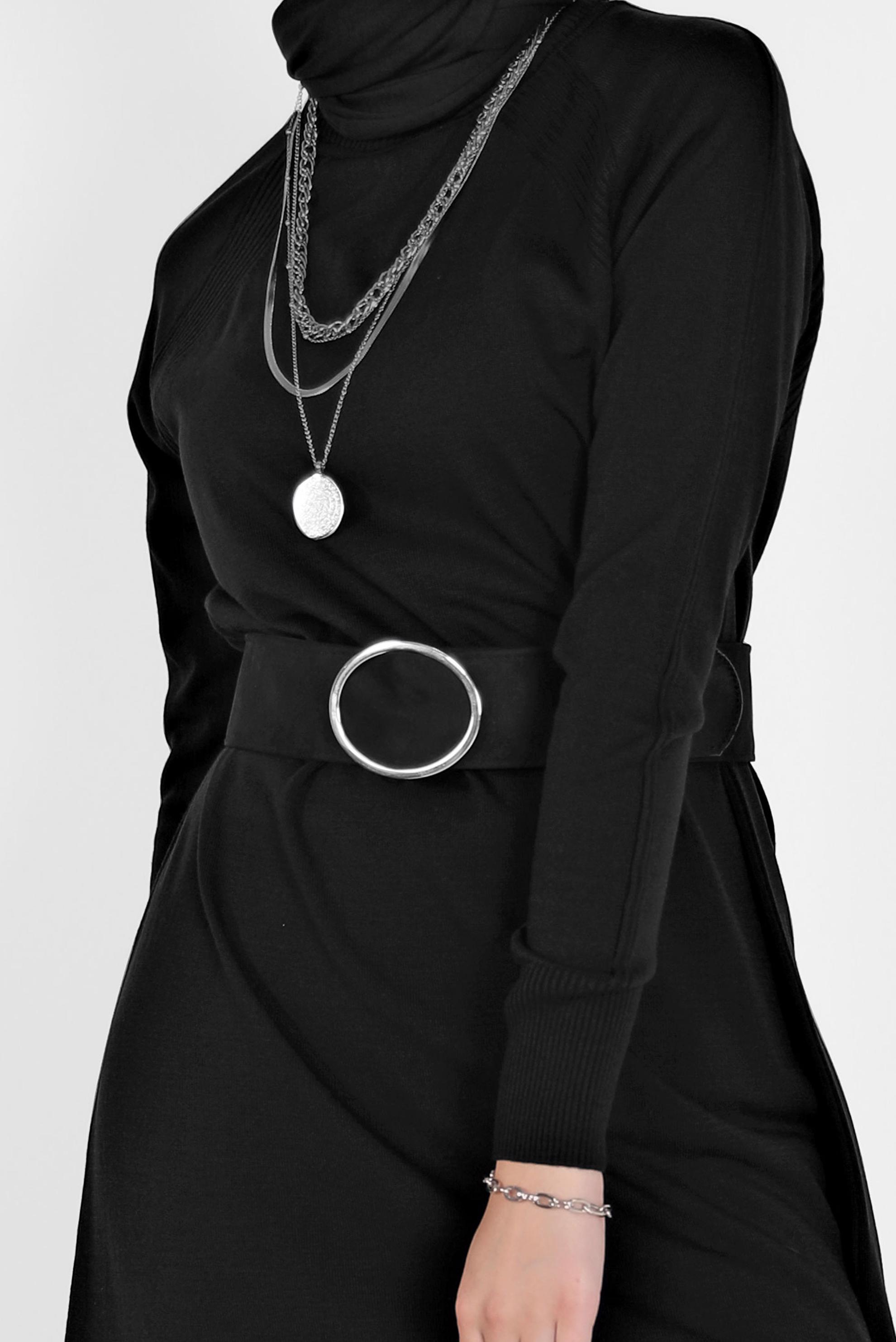 Hijab clothing BLACK CLASSIC KNITWEAR TUNIC 42002 