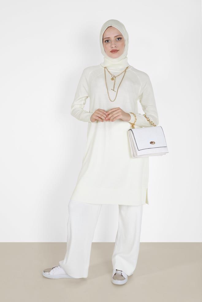 Tesettür giyim  KLASİK TRİKO TUNİK 42002   - ALVİNA