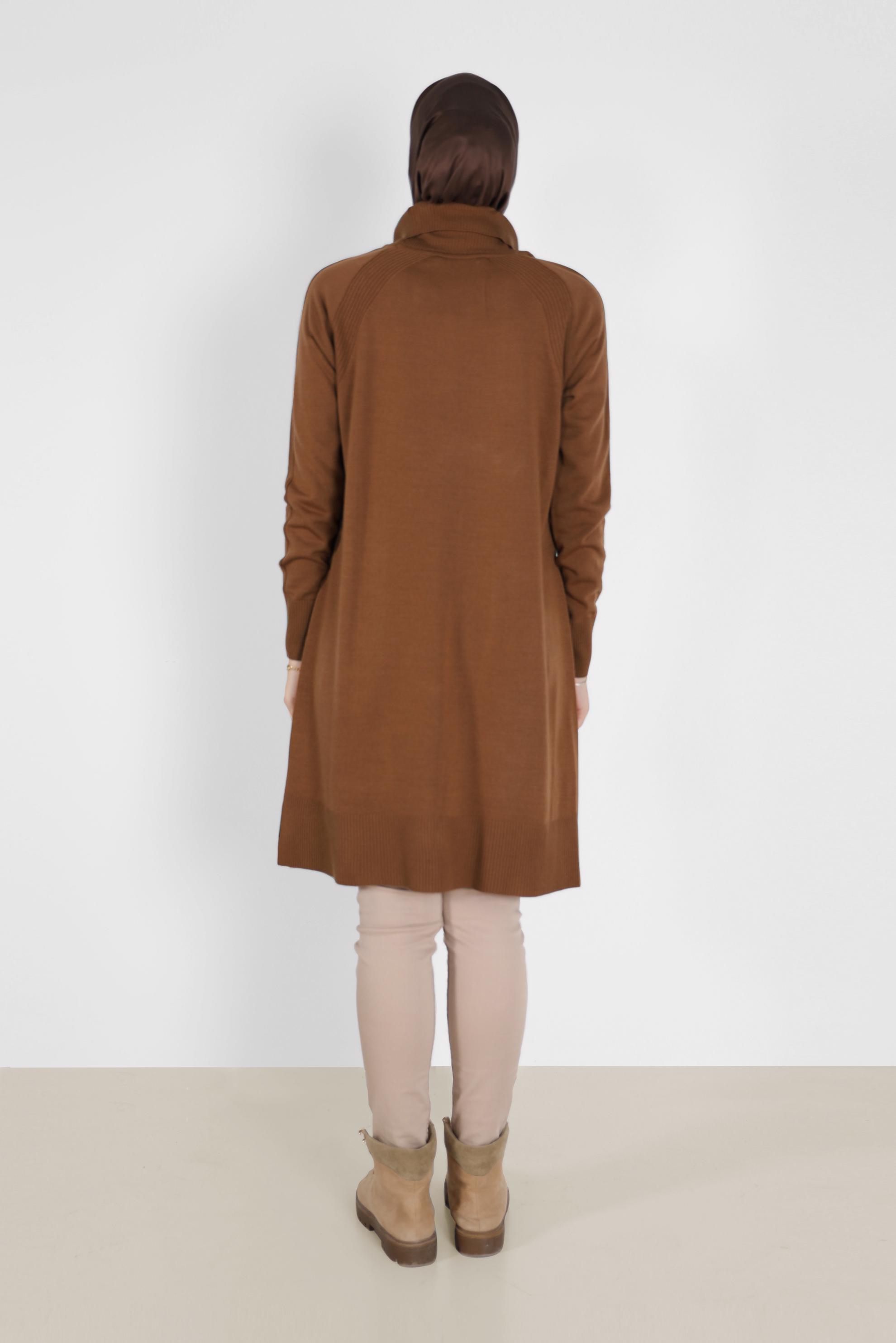 Tesettür giyim SARI KLASİK TRİKO TUNİK 42002  