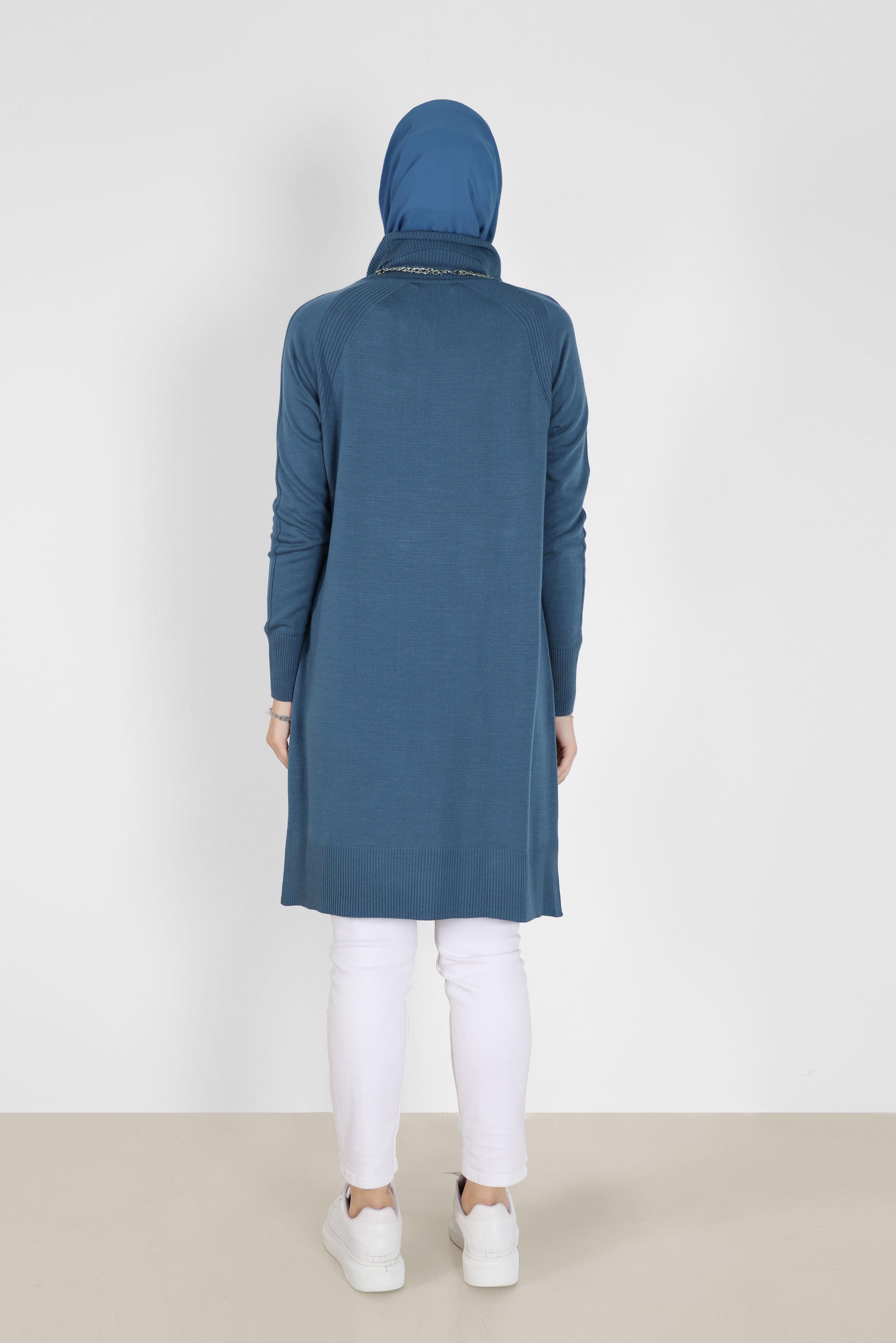 Tesettür giyim LACİVERT KLASİK TRİKO TUNİK 42002  