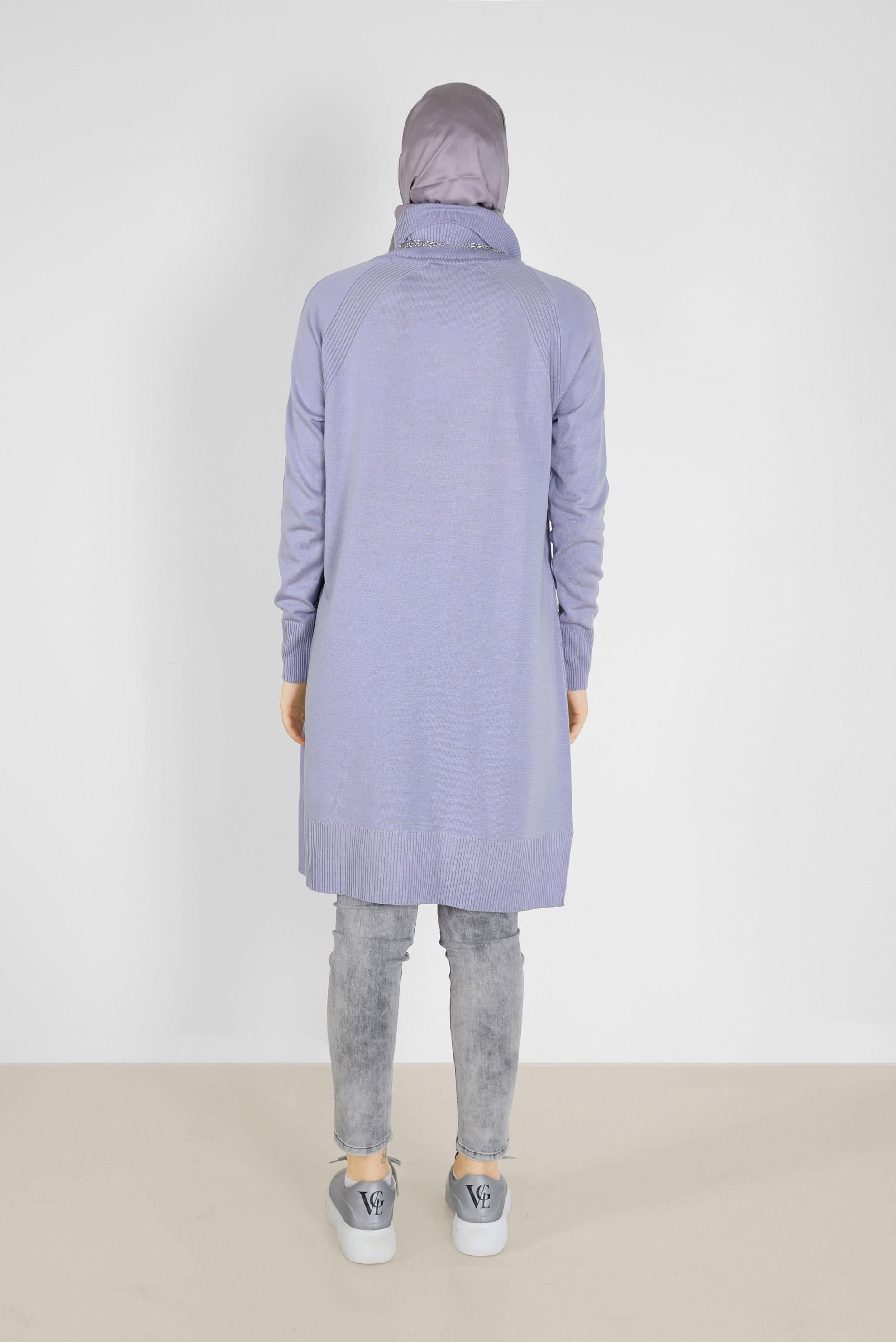 Tesettür giyim MOR KLASİK TRİKO TUNİK 42002  