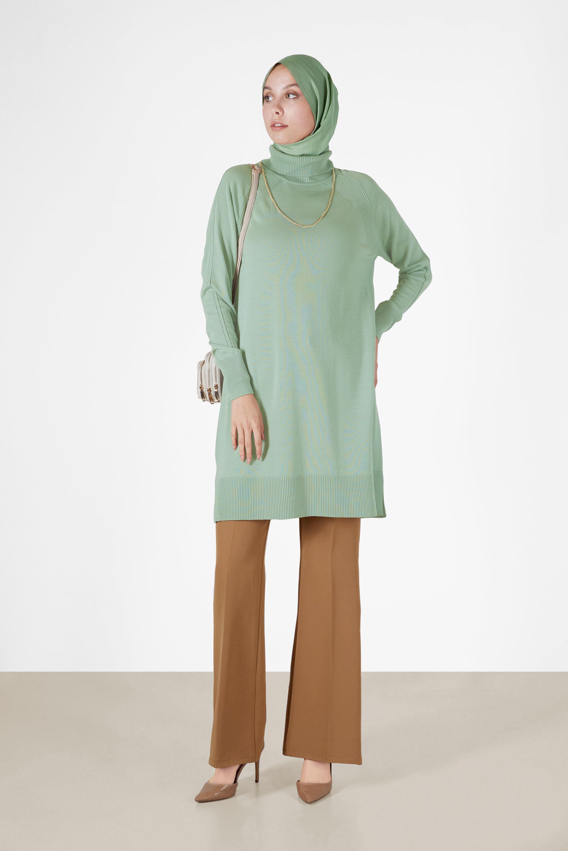 Hijab clothing GREEN CLASSIC KNITWEAR TUNIC 42002 