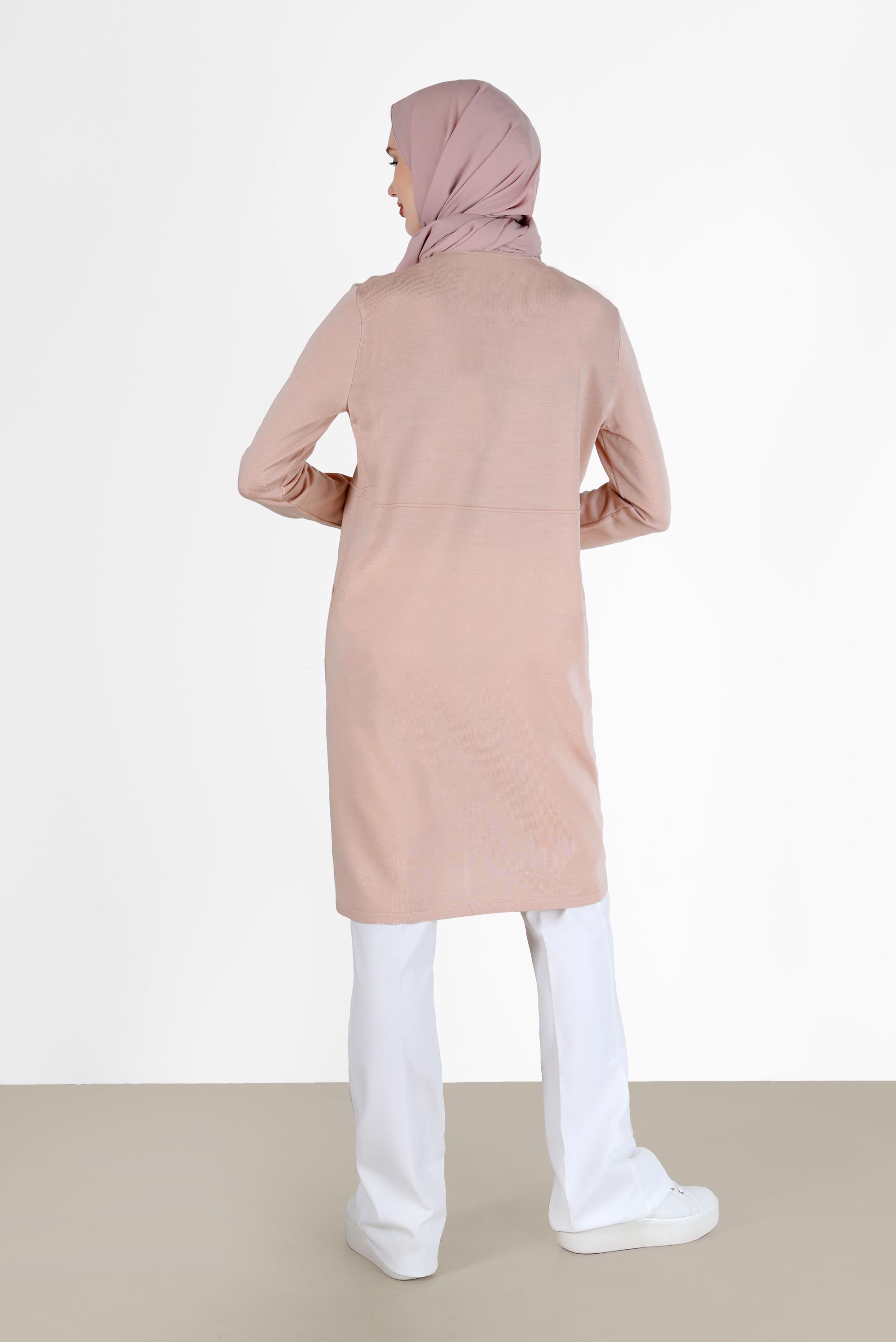 Hijab clothing POWDER STRIPE DETAIL KNITWEAR TUNIC 42004 