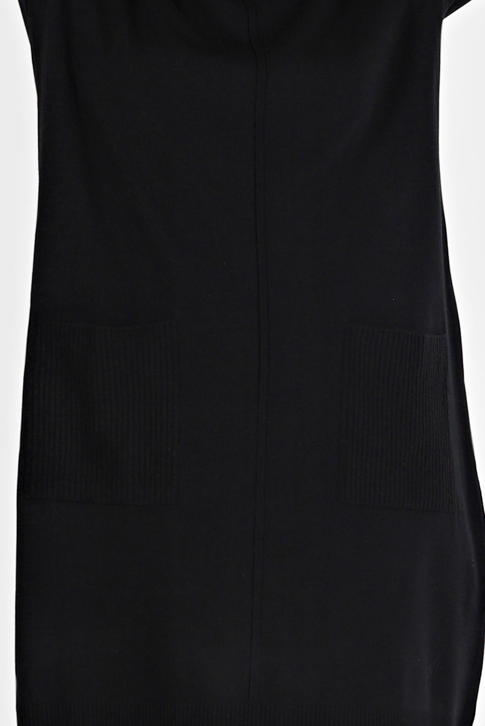 Tesettür giyim SİYAH CEP DETAYLI TRİKO TUNİK 42008 