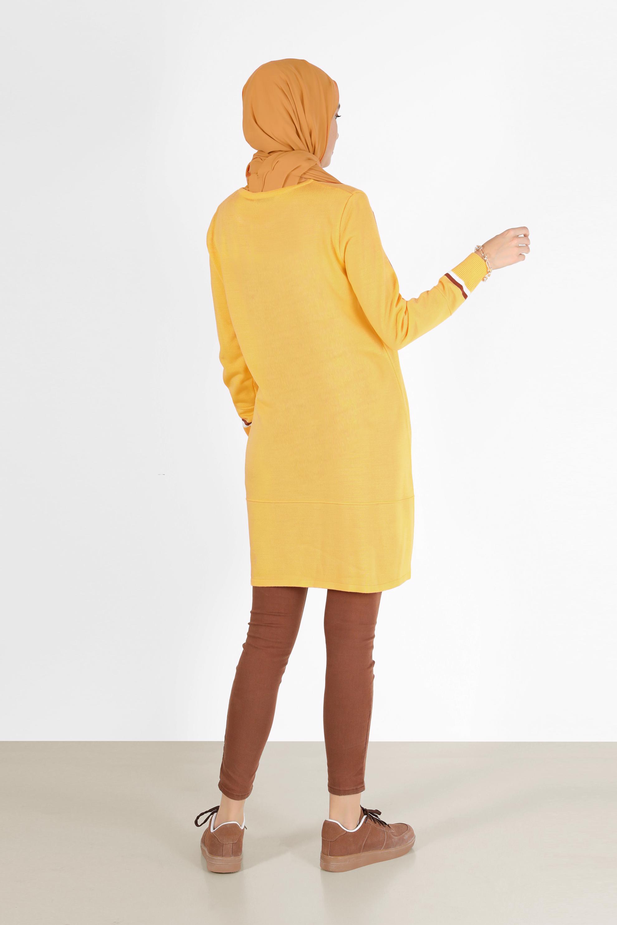 Hijab clothing YELLOW POCKET DETAIL TUNIC 42013 