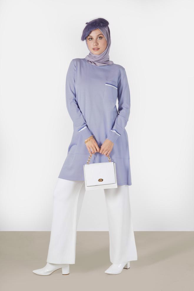 Hijab clothing  POCKET DETAIL TUNIC 42013  - ALVİNA