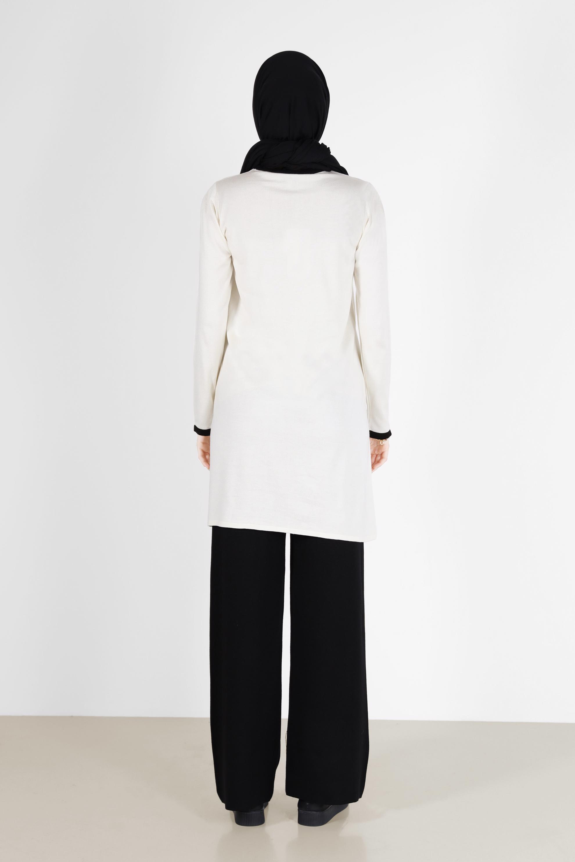 Vêtements hijab BLANC TUNIQUE EN MAILLE À REPRISER 42033