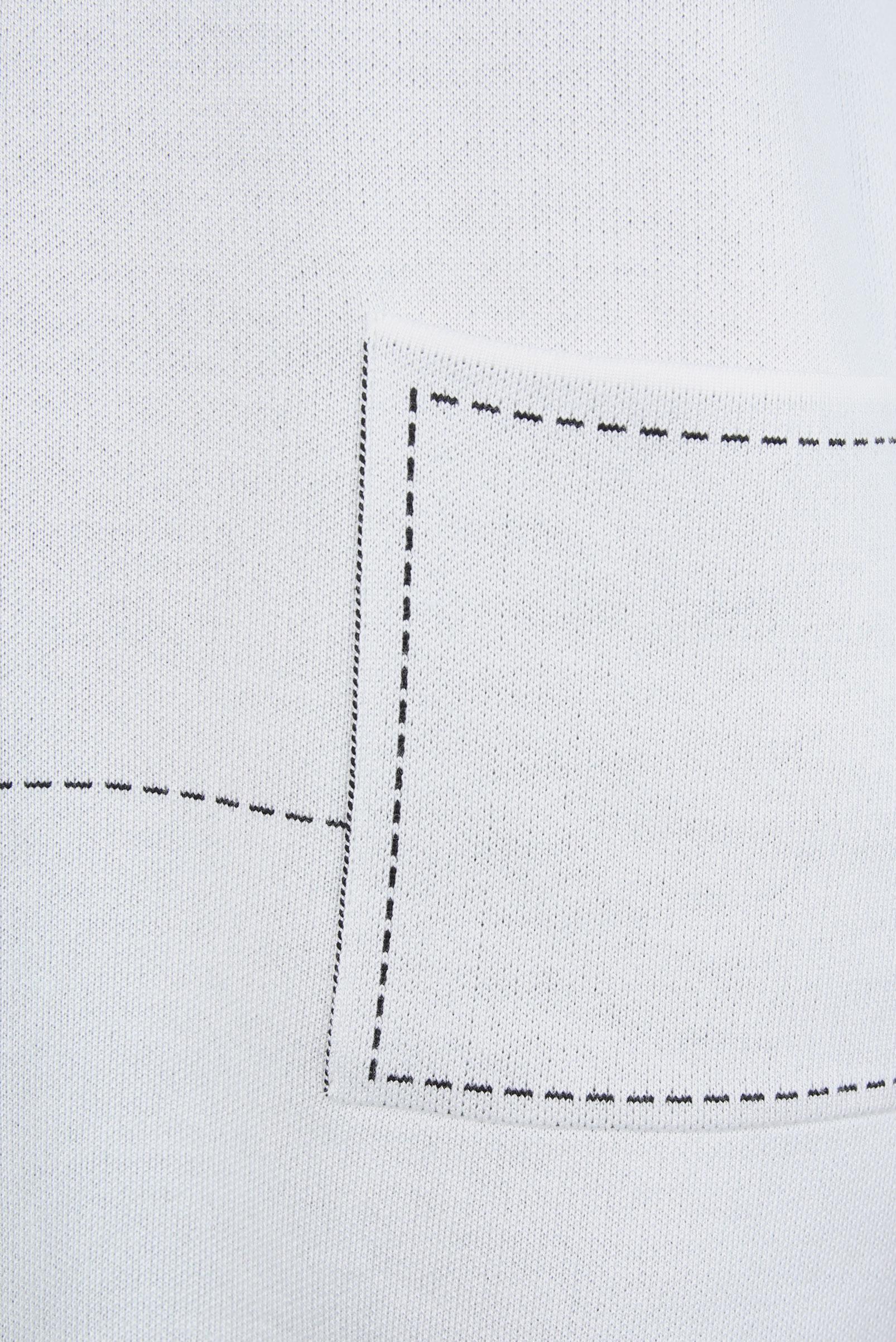 Tesettür giyim BEYAZ CEP DETAYLI TRİKO TUNİK 42038 