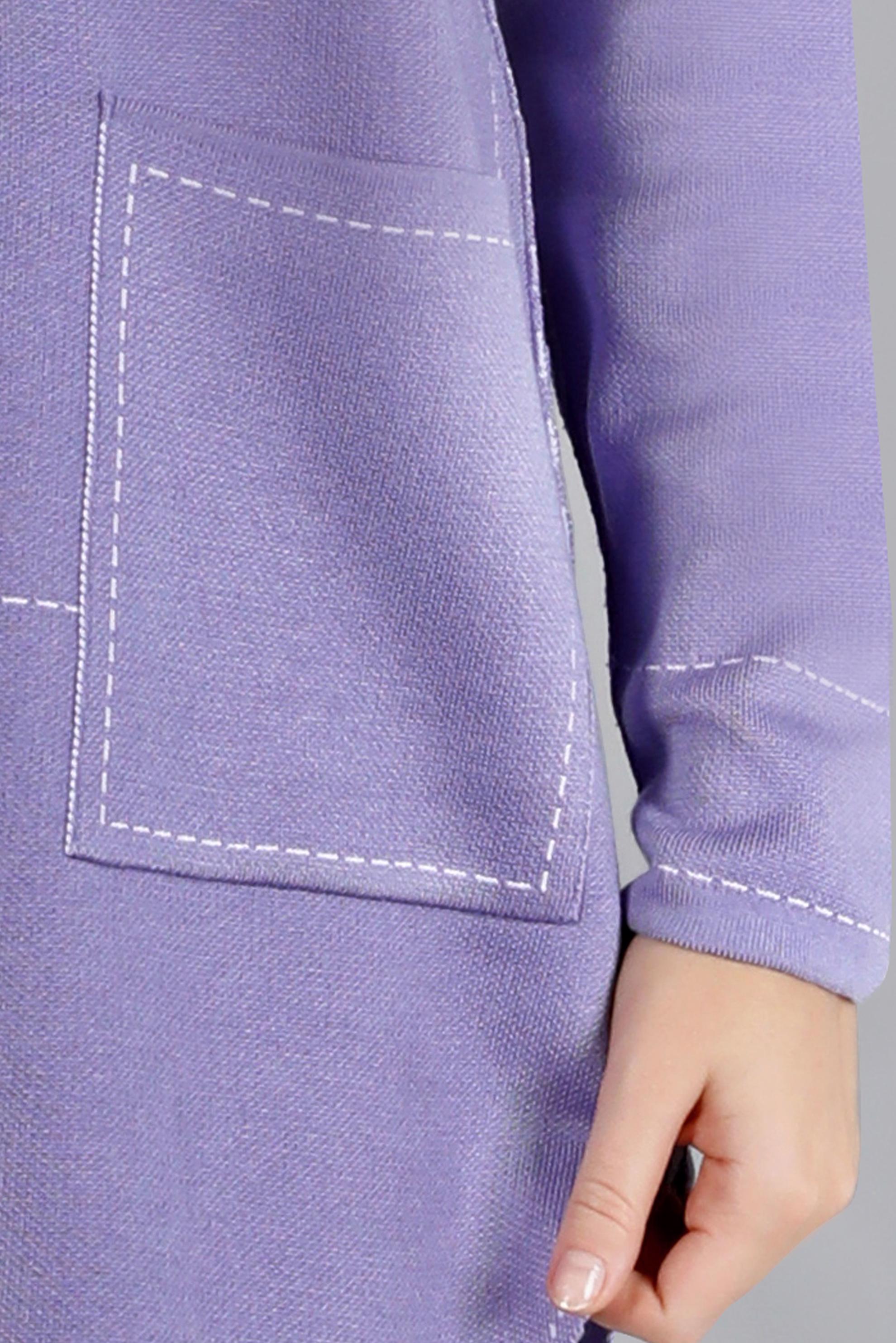 Tesettür giyim MOR CEP DETAYLI TRİKO TUNİK 42038 