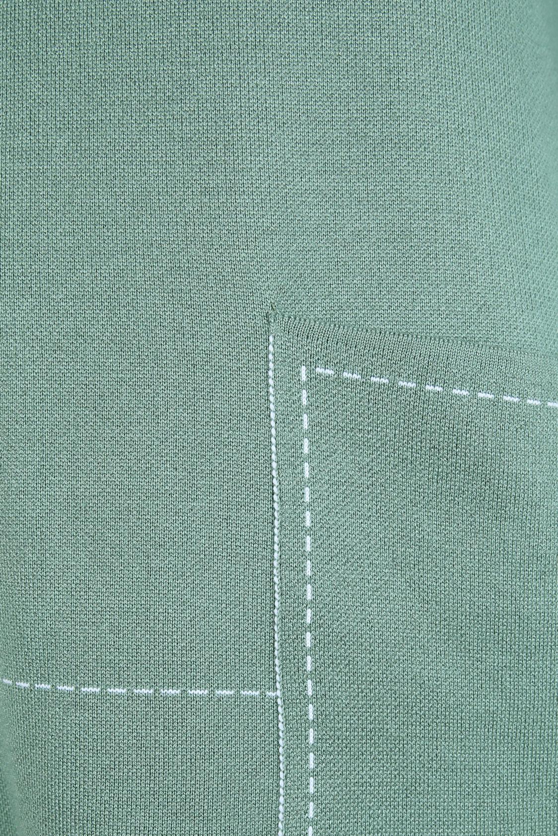 Tesettür giyim YEŞİL CEP DETAYLI TRİKO TUNİK 42038 