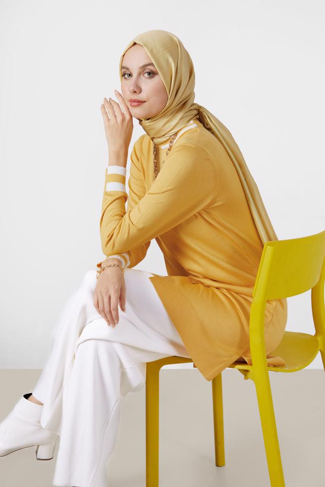 Hijab clothing  2-COLOR KNITWEAR TUNIC 42039  - ALVİNA