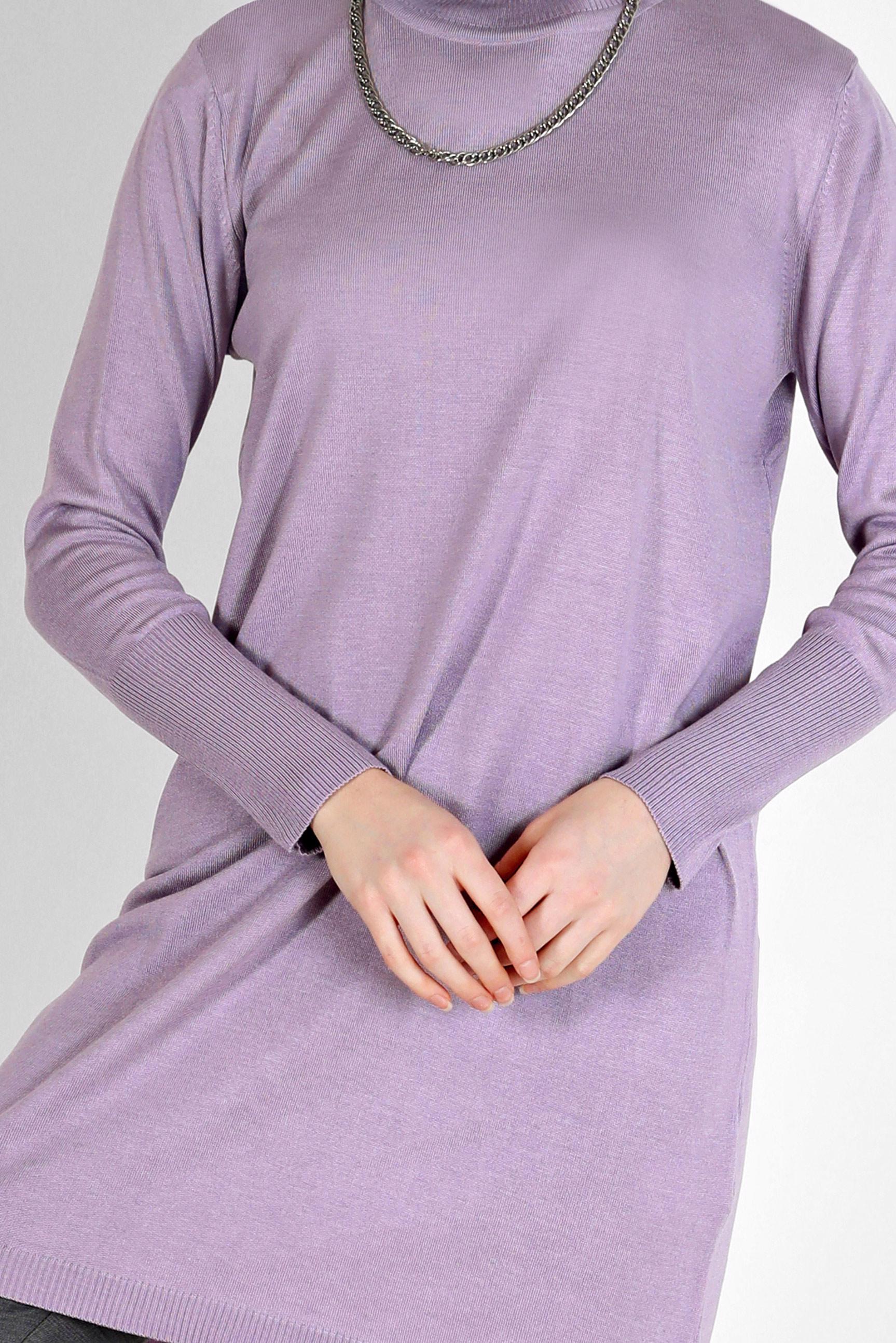 Tesettür giyim MOR BASIC TRİKO TUNİK 42102 