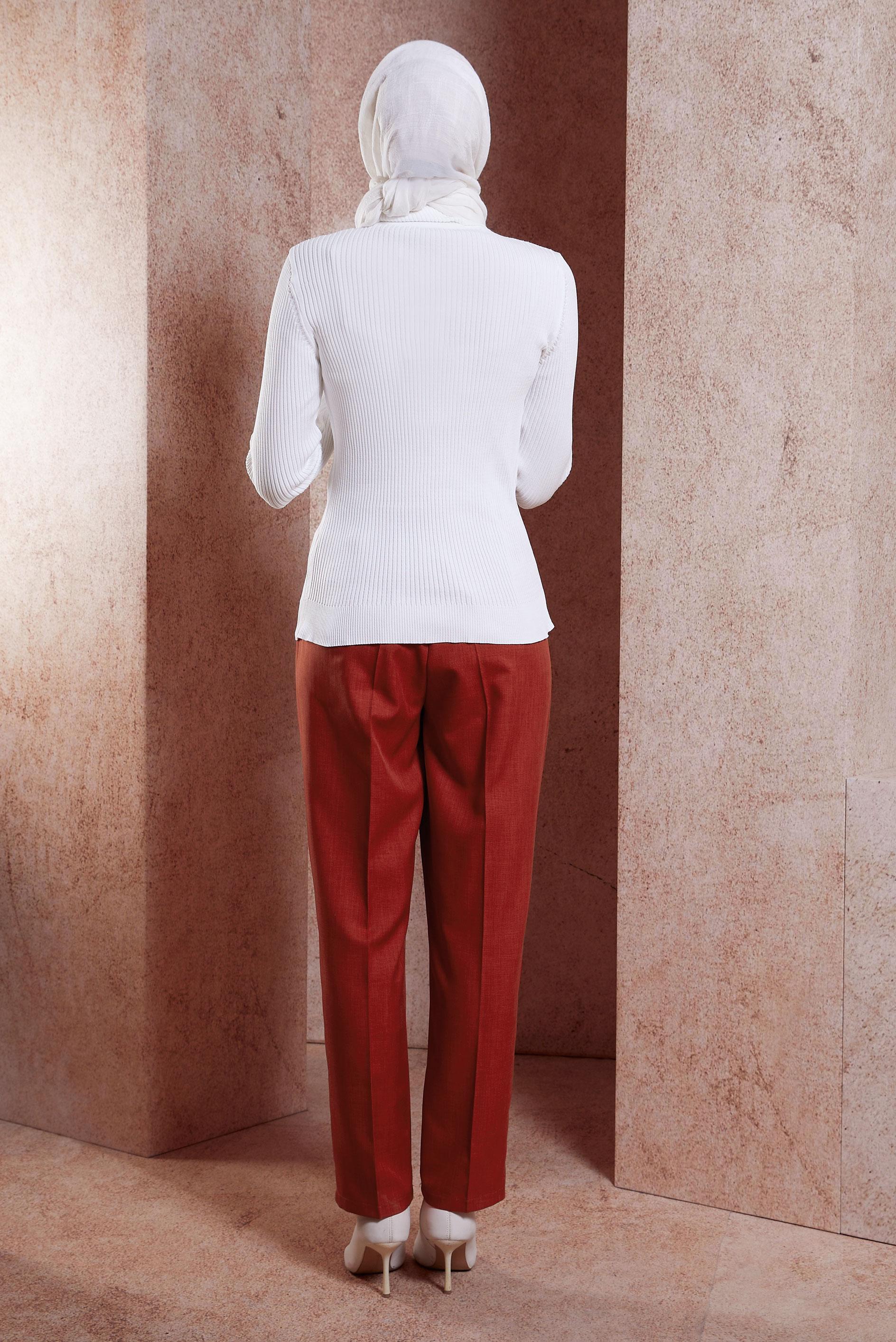 Hijab clothing WHITE TURTLENECK KNITWEAR SWEATER 42112 