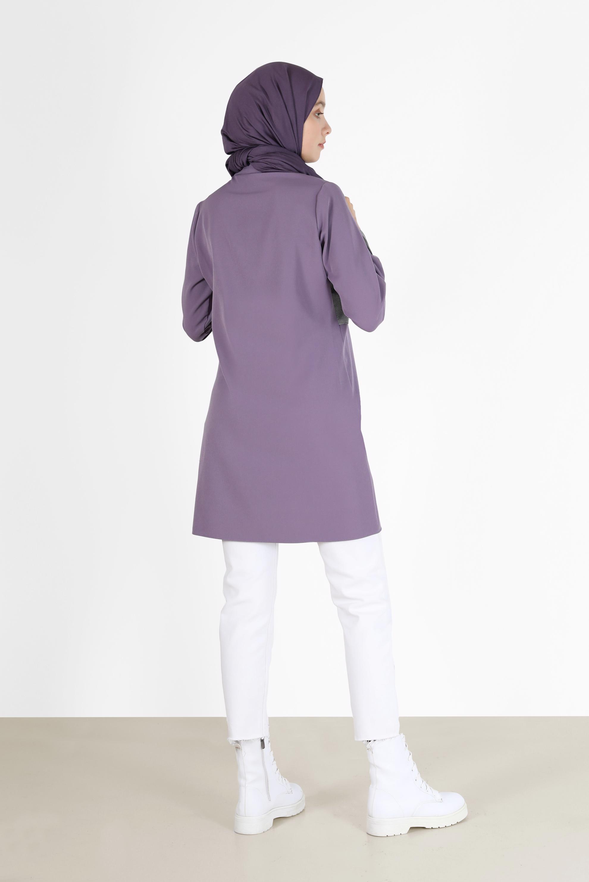 Vêtements hijab POURPRE TUNIQUE À REPRISER AVEC PANTALON 42212