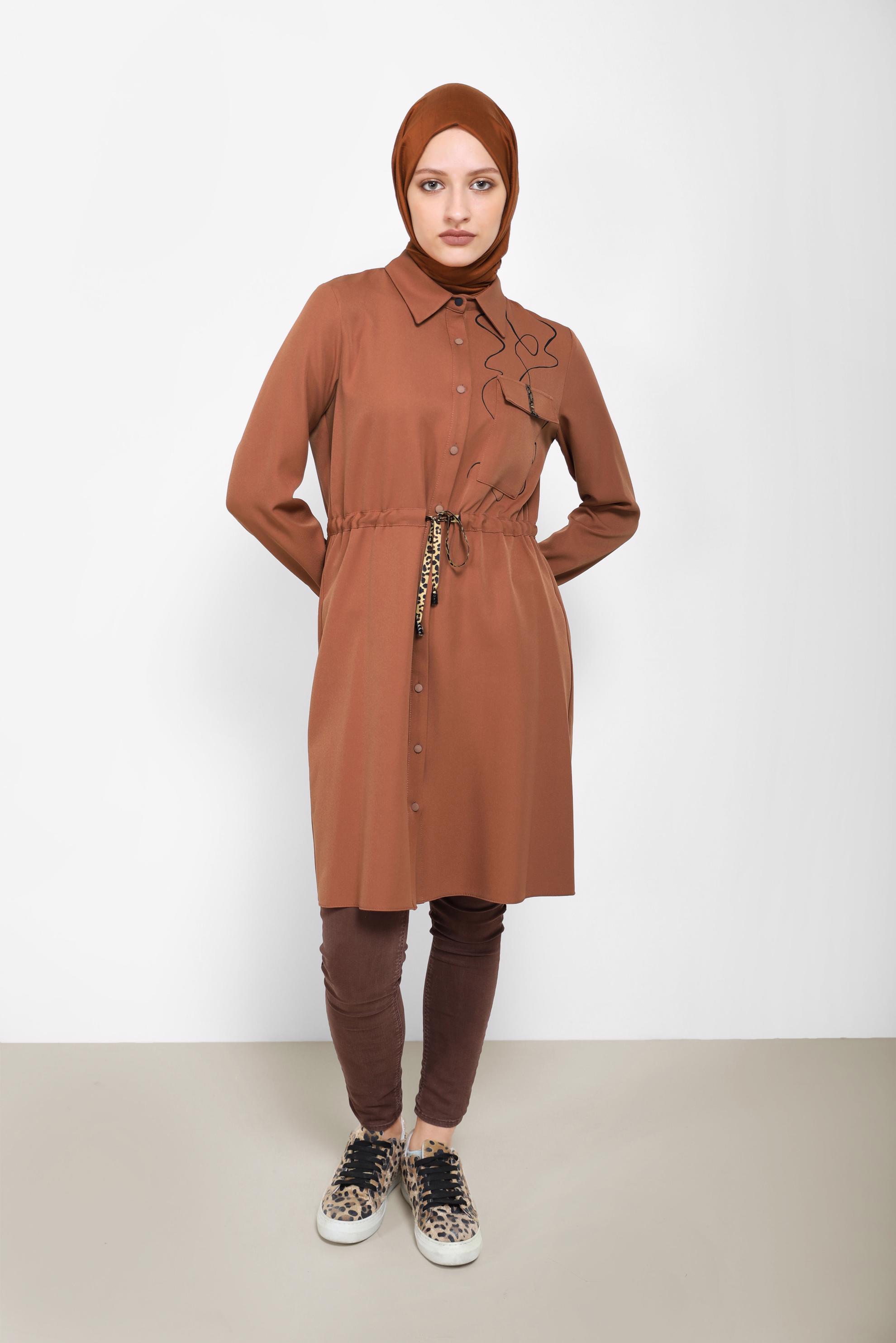 Hijab clothing TABA TIE DETAIL TUNIC 42250 