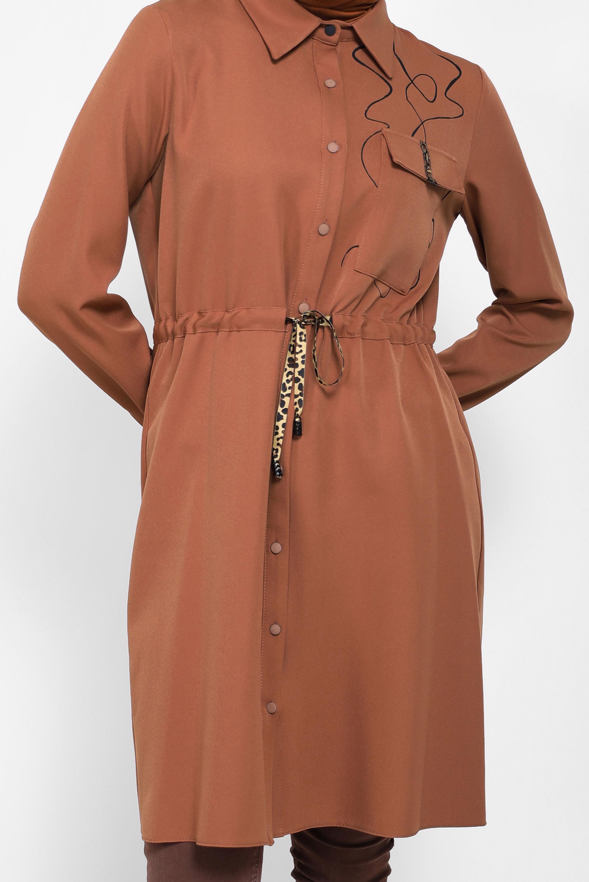 Hijab clothing TABA TIE DETAIL TUNIC 42250 