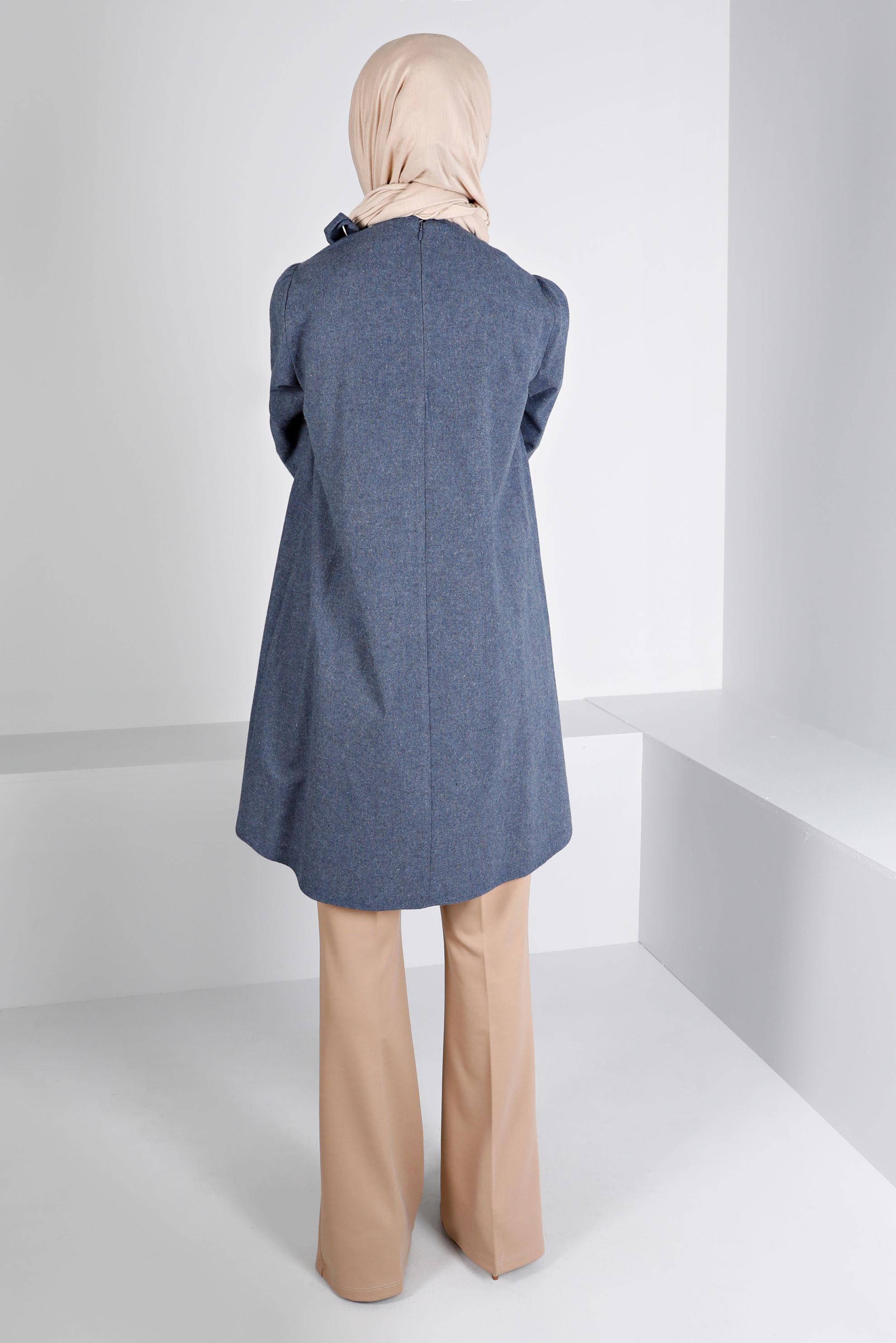 Vêtements hijab BLEU MARINE TUNIQUE EN COTON 42259