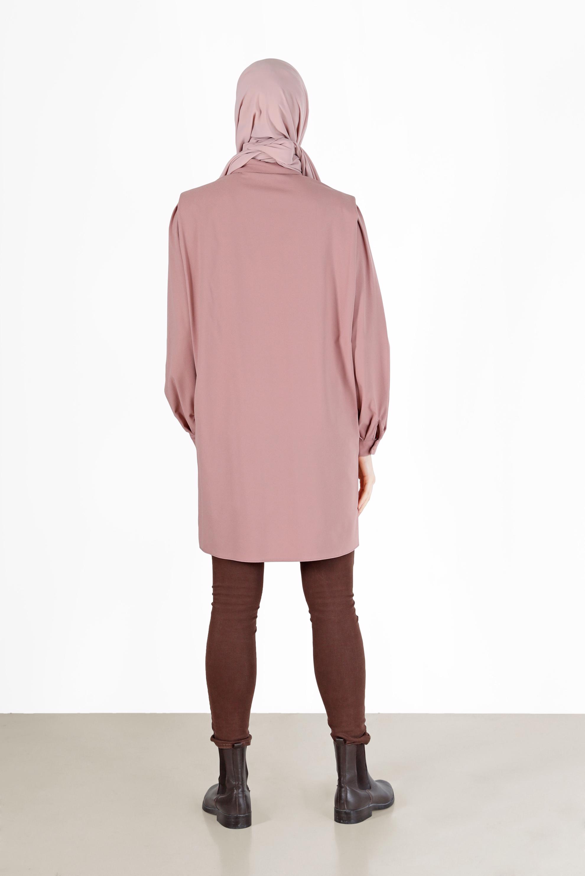 Hijab clothing POWDER POCKET DETAIL BUTTONED TUNIC 42263 