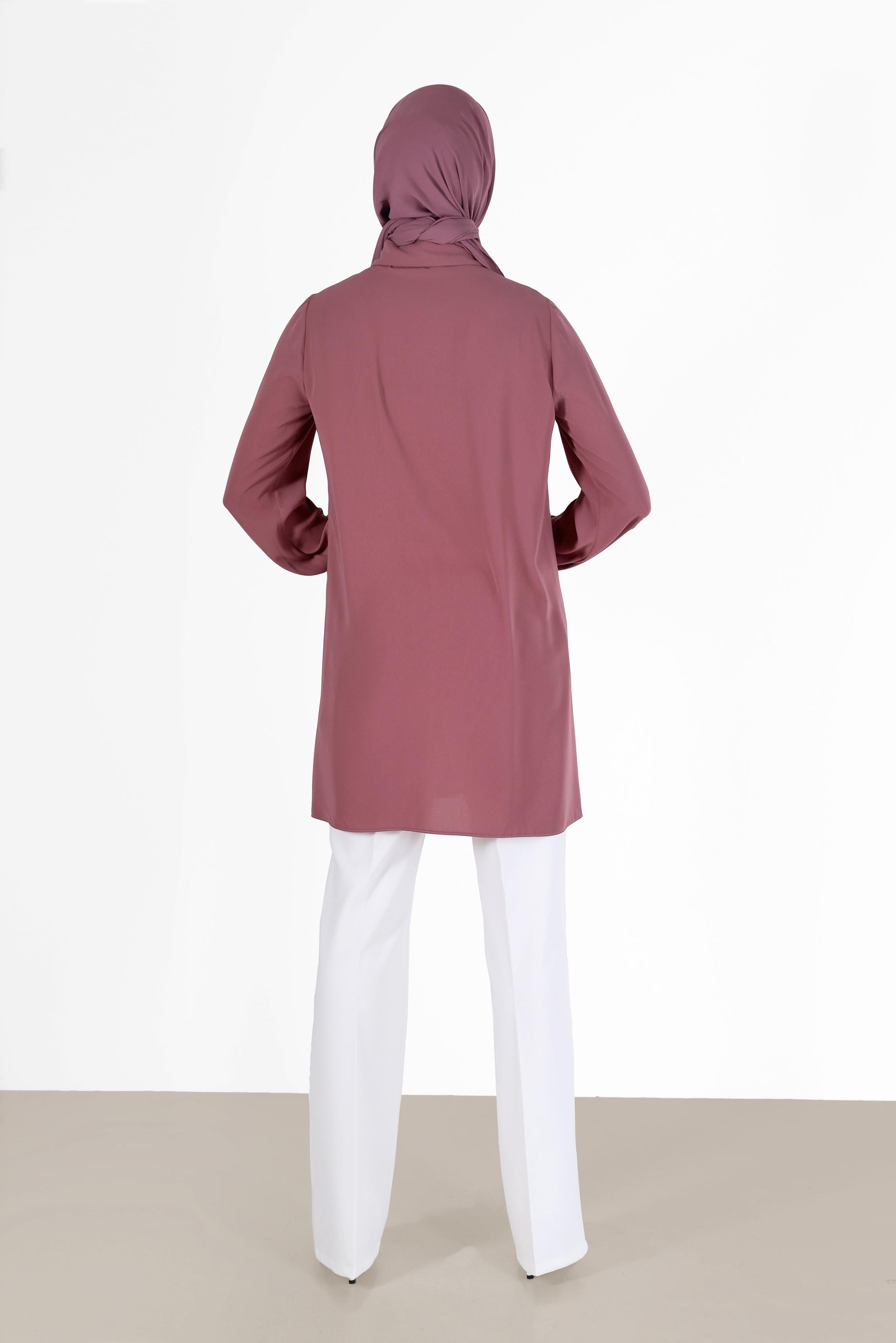 Hijab clothing PINK EMBROIDERY DETAIL TUNIC 42290 