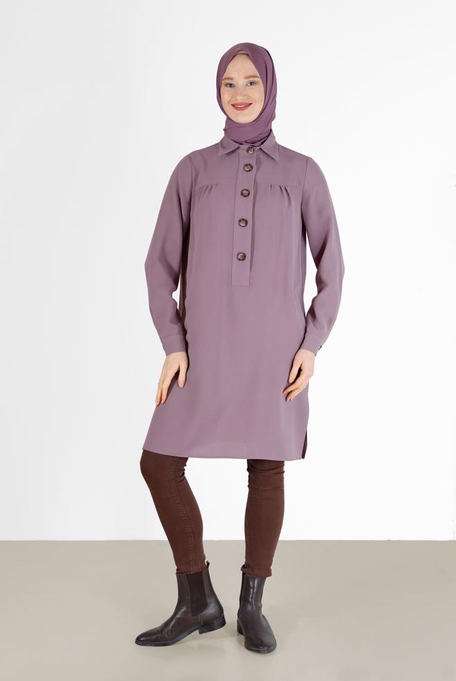 Hijab clothing  BUTTON DETAIL TUNIC 42307  - ALVİNA