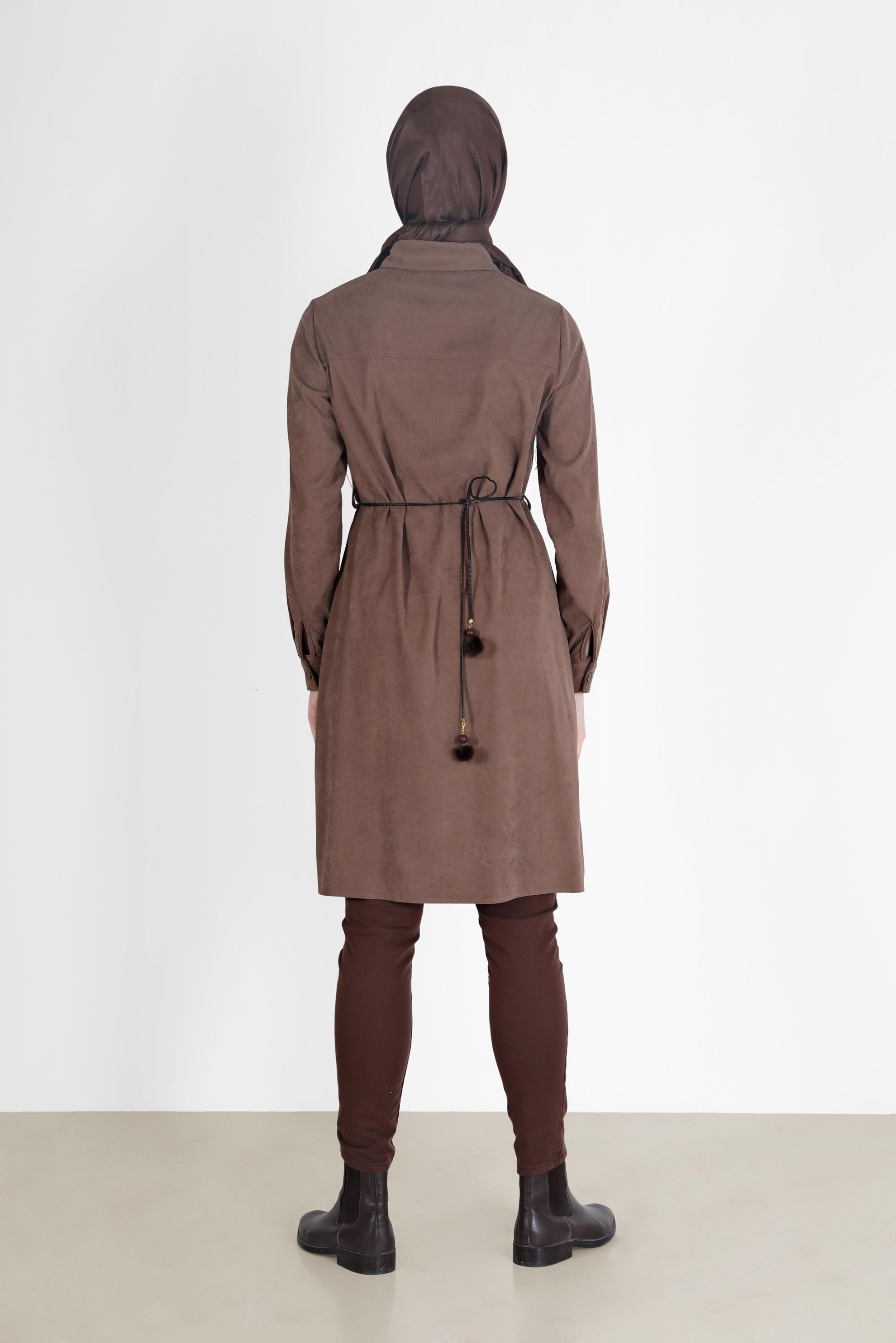 Hijab clothing MINK POCKET DETAIL BUTTONED TUNIC 42353 