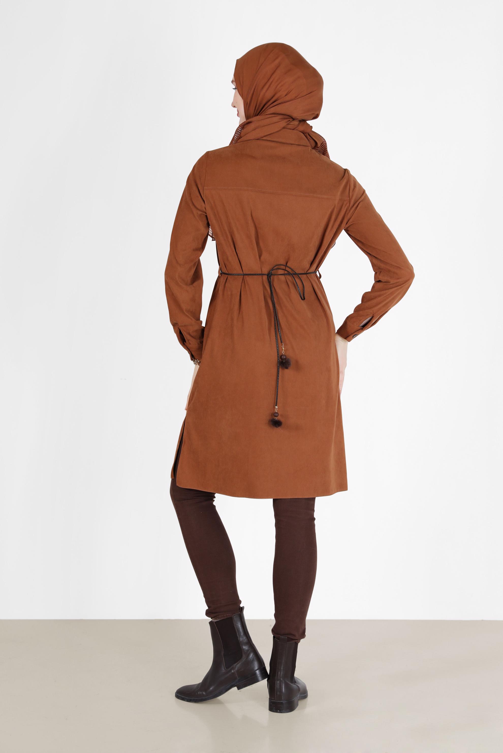 Hijab clothing TABA POCKET DETAIL BUTTONED TUNIC 42353 