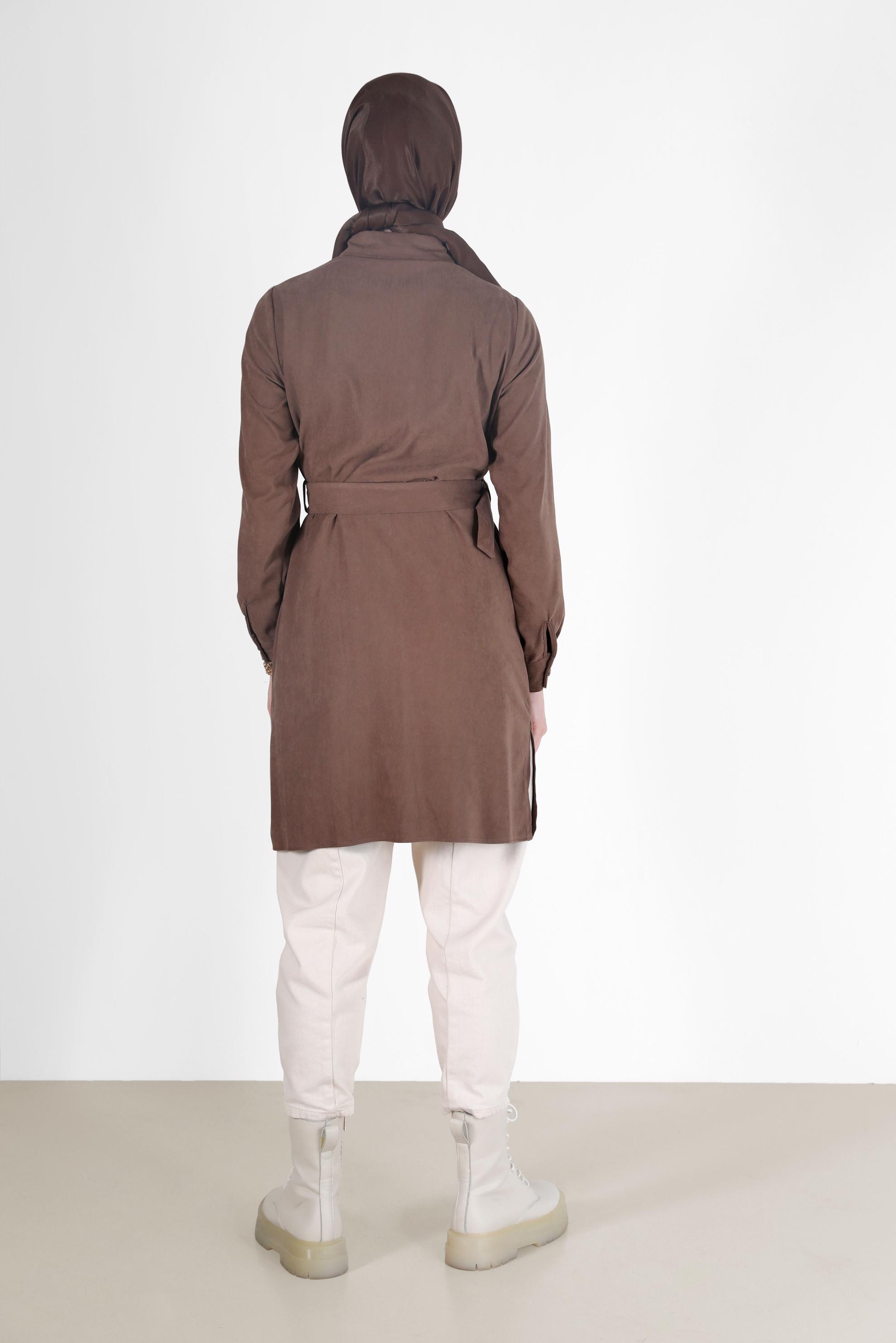 Hijab clothing MINK BELTED POCKET DETAIL TUNIC 42354 