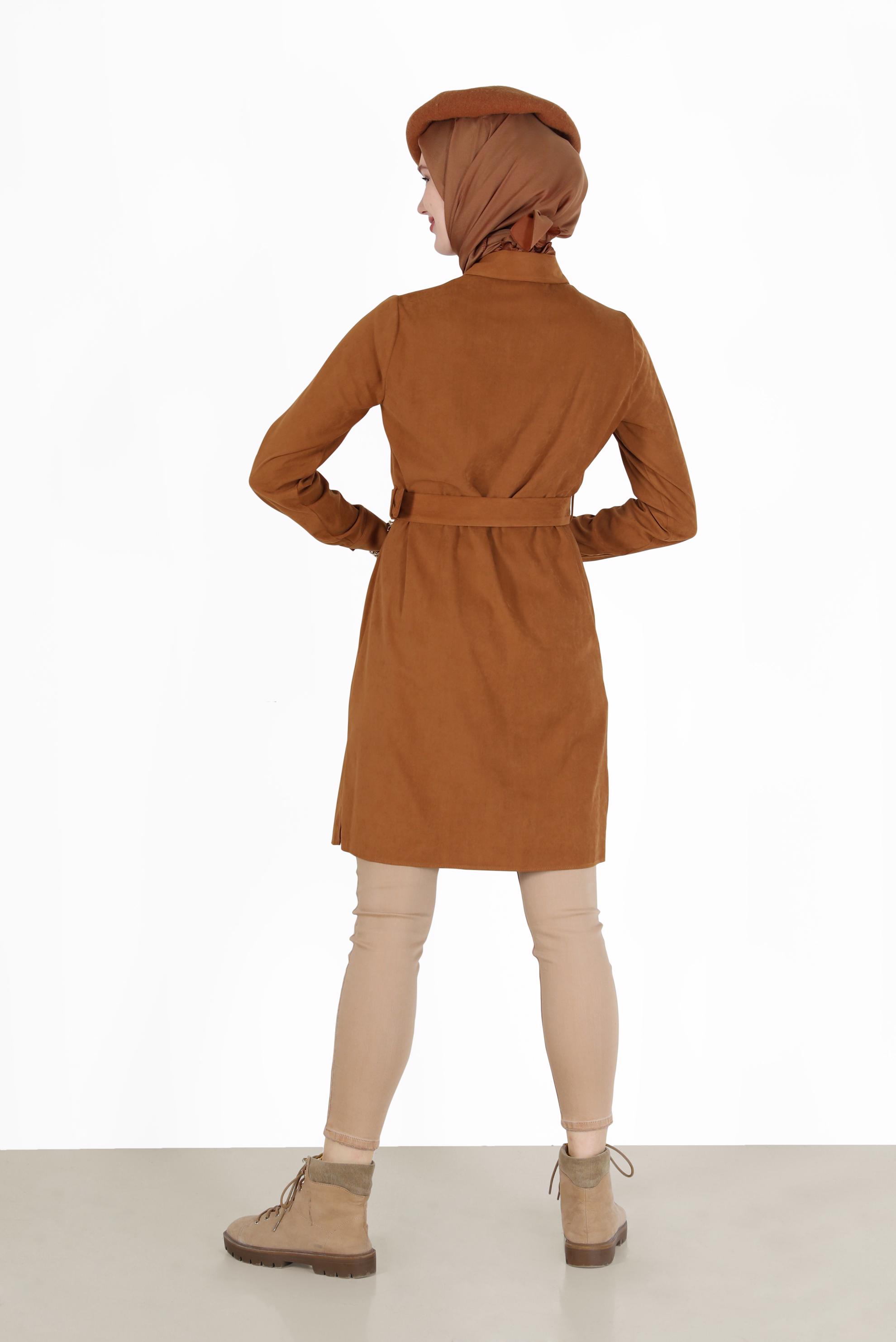 Hijab clothing TABA BELTED POCKET DETAIL TUNIC 42354 