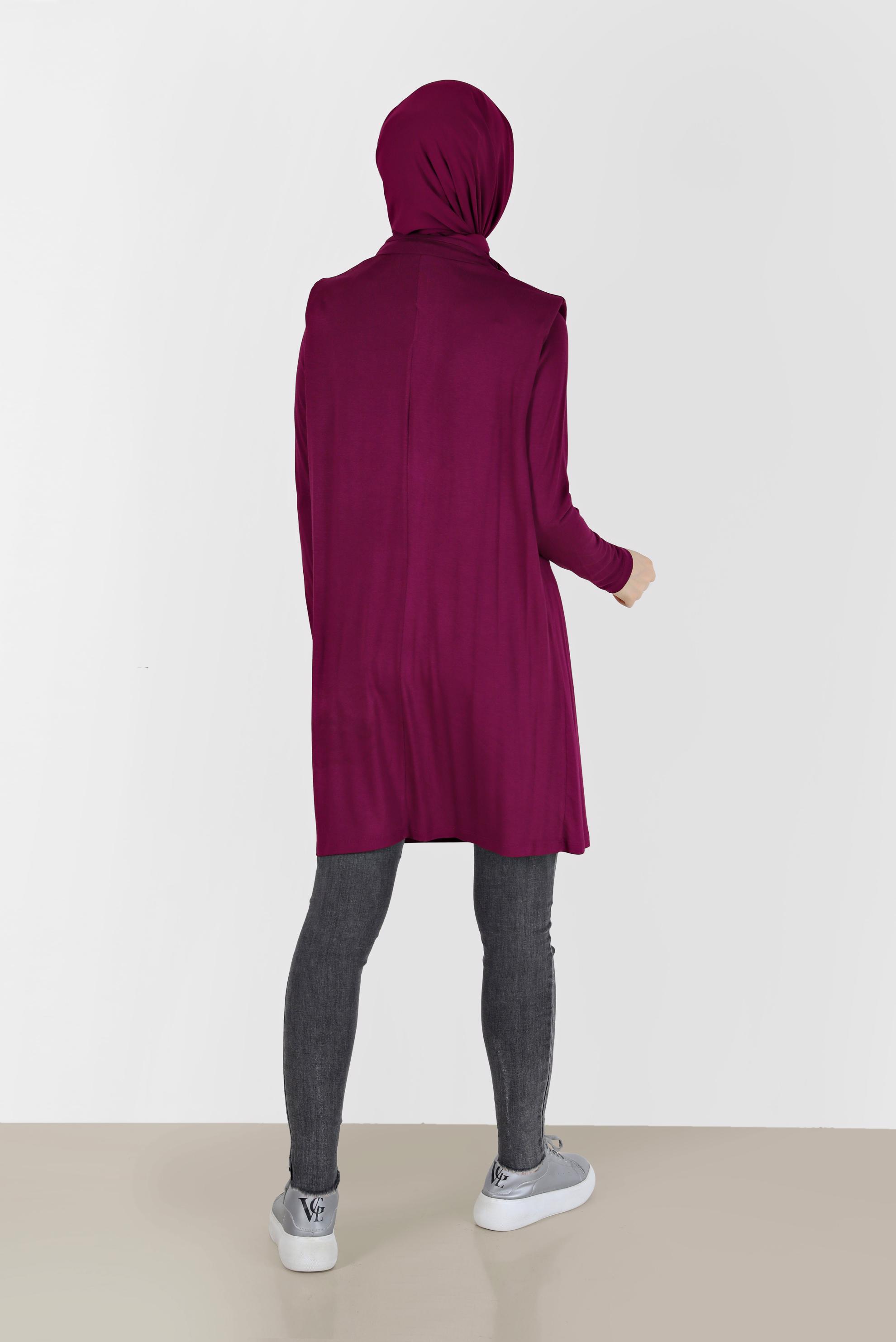 Vêtements hijab POURPRE TUNIQUE COL FLUIDE 42389