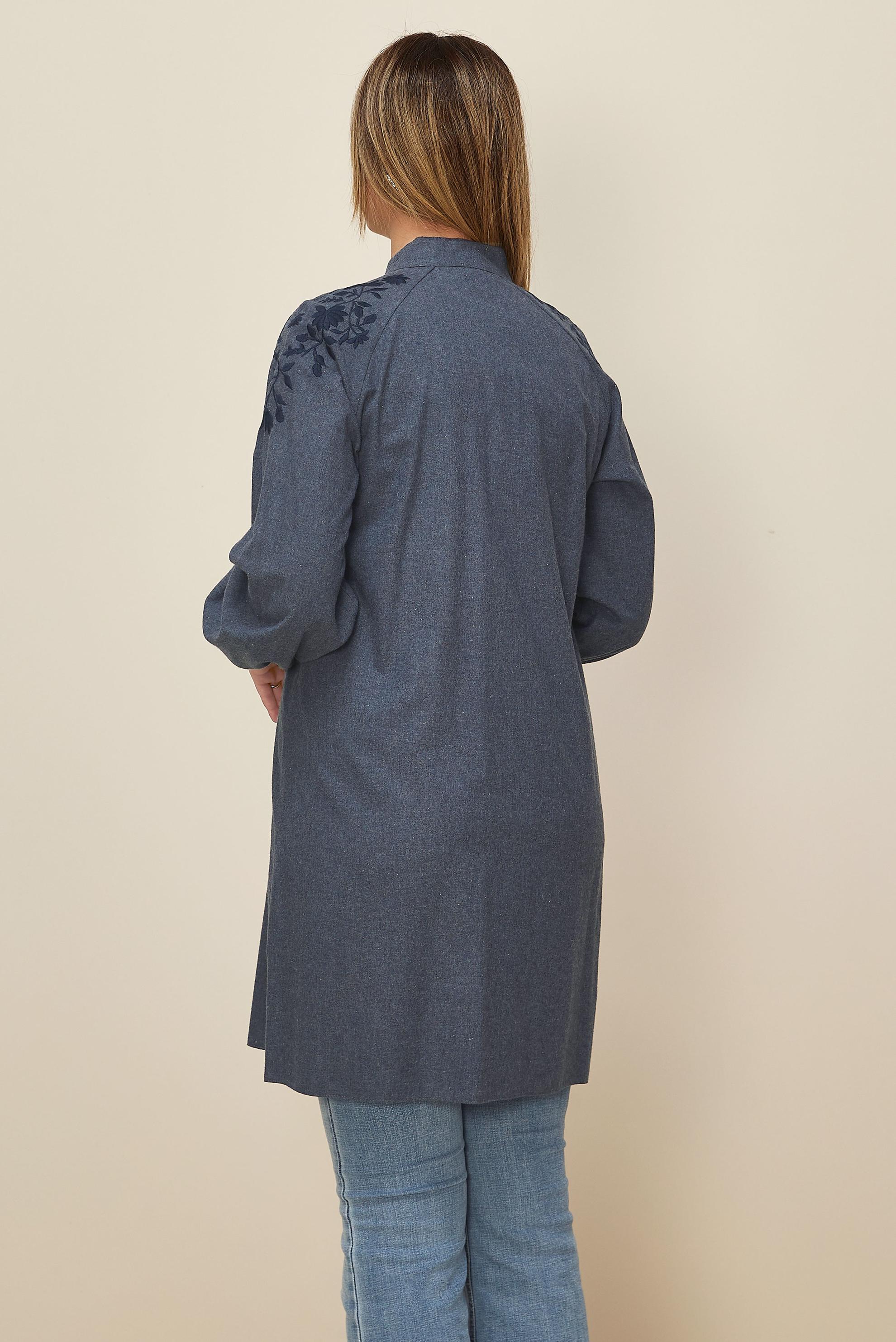 Vêtements hijab BLEU MARINE TUNIQUE BRODÉE 42395