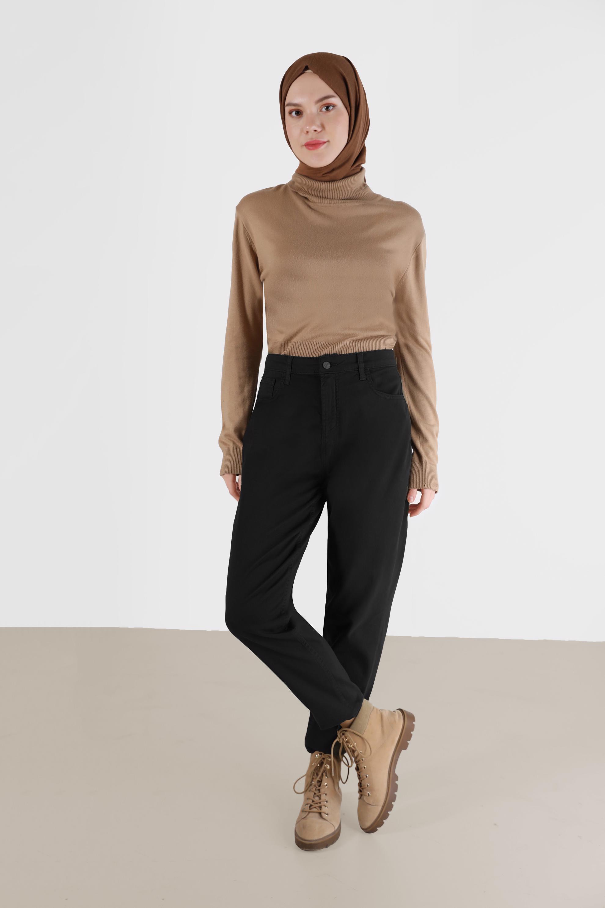 Tesettür giyim SİYAH DAR PAÇA PANTOLON 70282 