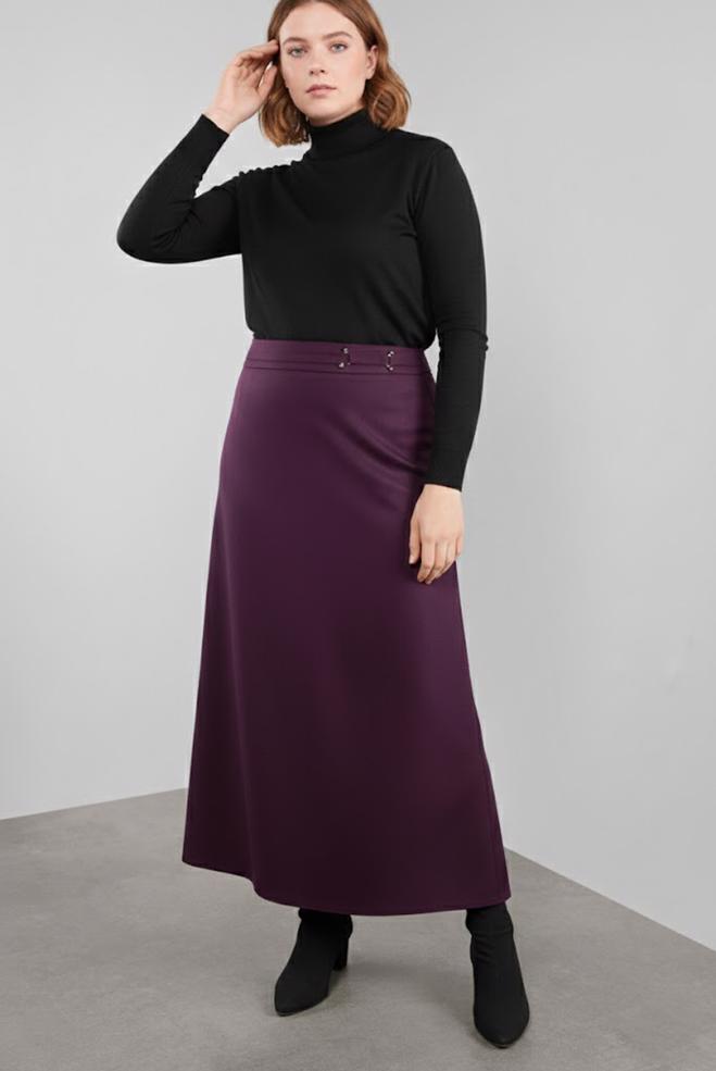 Vêtements hijab PRUNE JUPE EN LIGNE A 60126 - ALVİNA