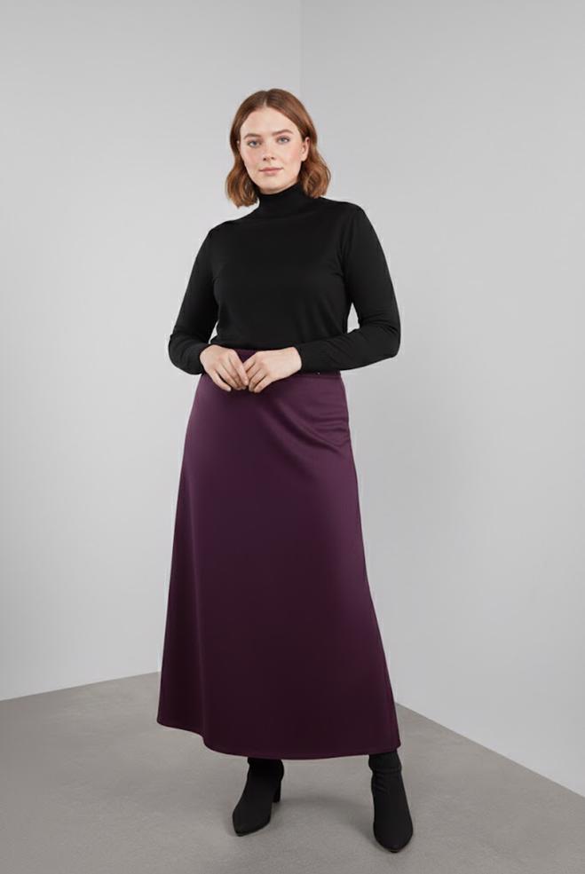 Vêtements hijab PRUNE JUPE EN LIGNE A 60126 - ALVİNA