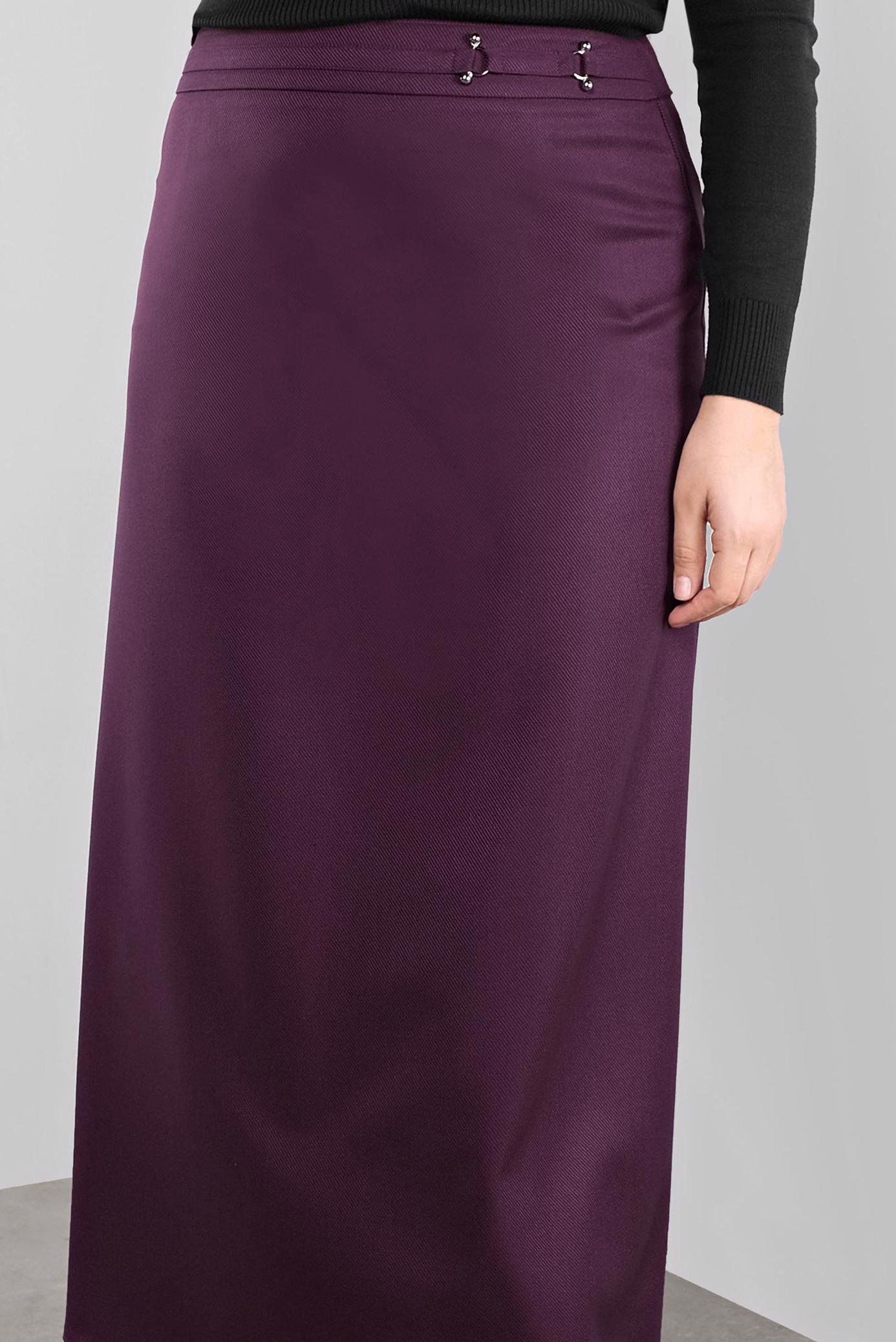 Tesettür giyim MÜRDÜM METAL AKSESUARLI  ETEK  60126 